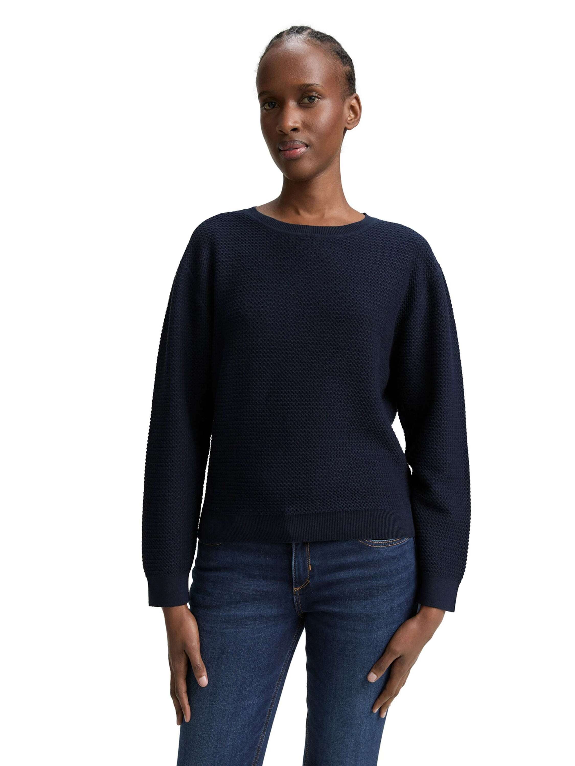 TOM TAILOR Denim Rundhalspullover (1-tlg) Plain/ohne Details