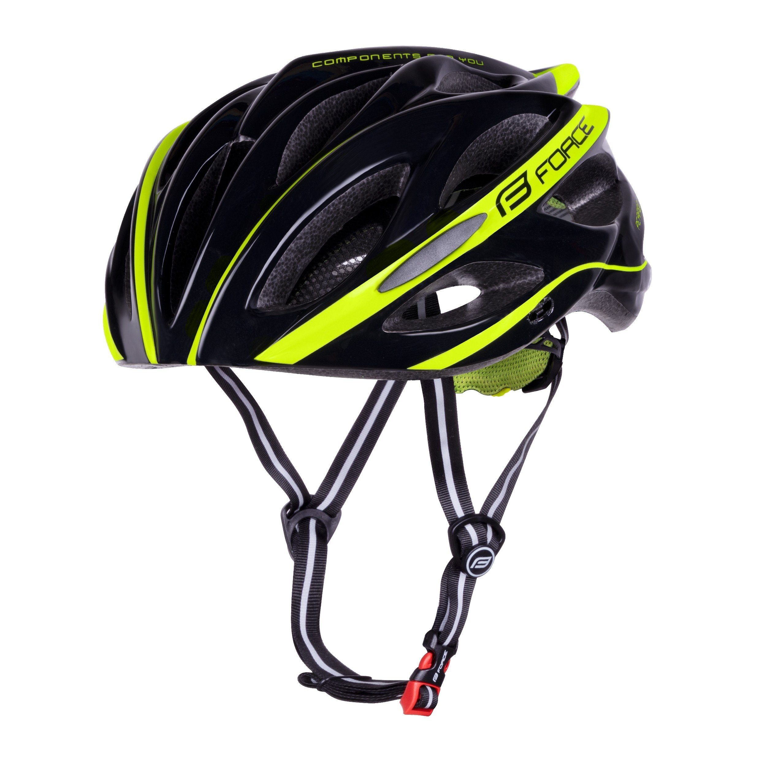 Fahrradhelm Helm FORCE BULL schwarz/ gelb S-M