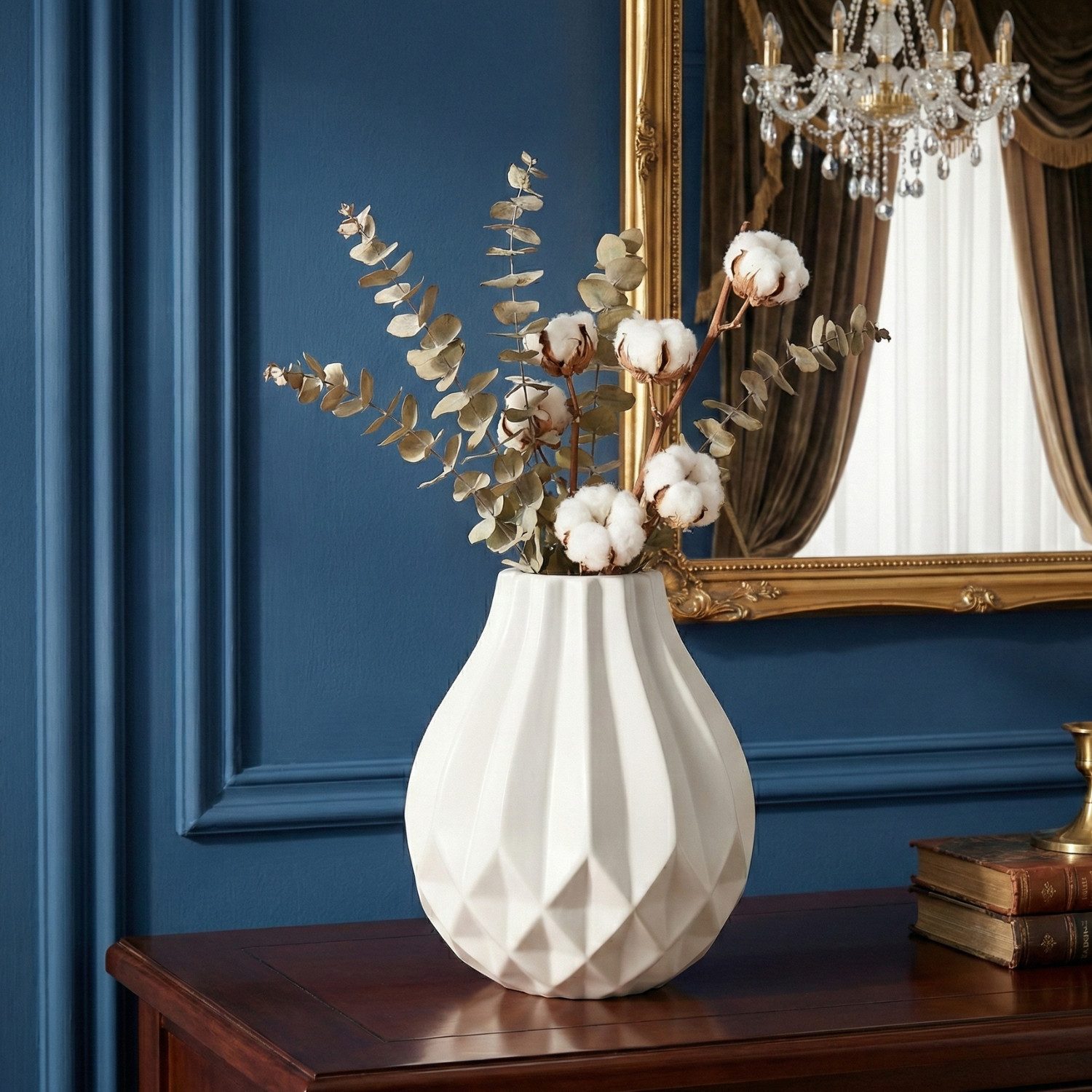 alesvelt Dekovase NORA Moderne hochwertige Keramik Vase Ø22,5X25,5 CM Grau (1-stk)