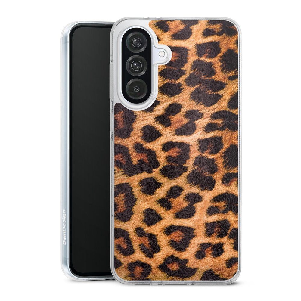DeinDesign Handyhülle Leopard Fell Animalprint Leo Print, Samsung Galaxy A56 5G Silikon Hülle Bumper Case Handy Schutzhülle