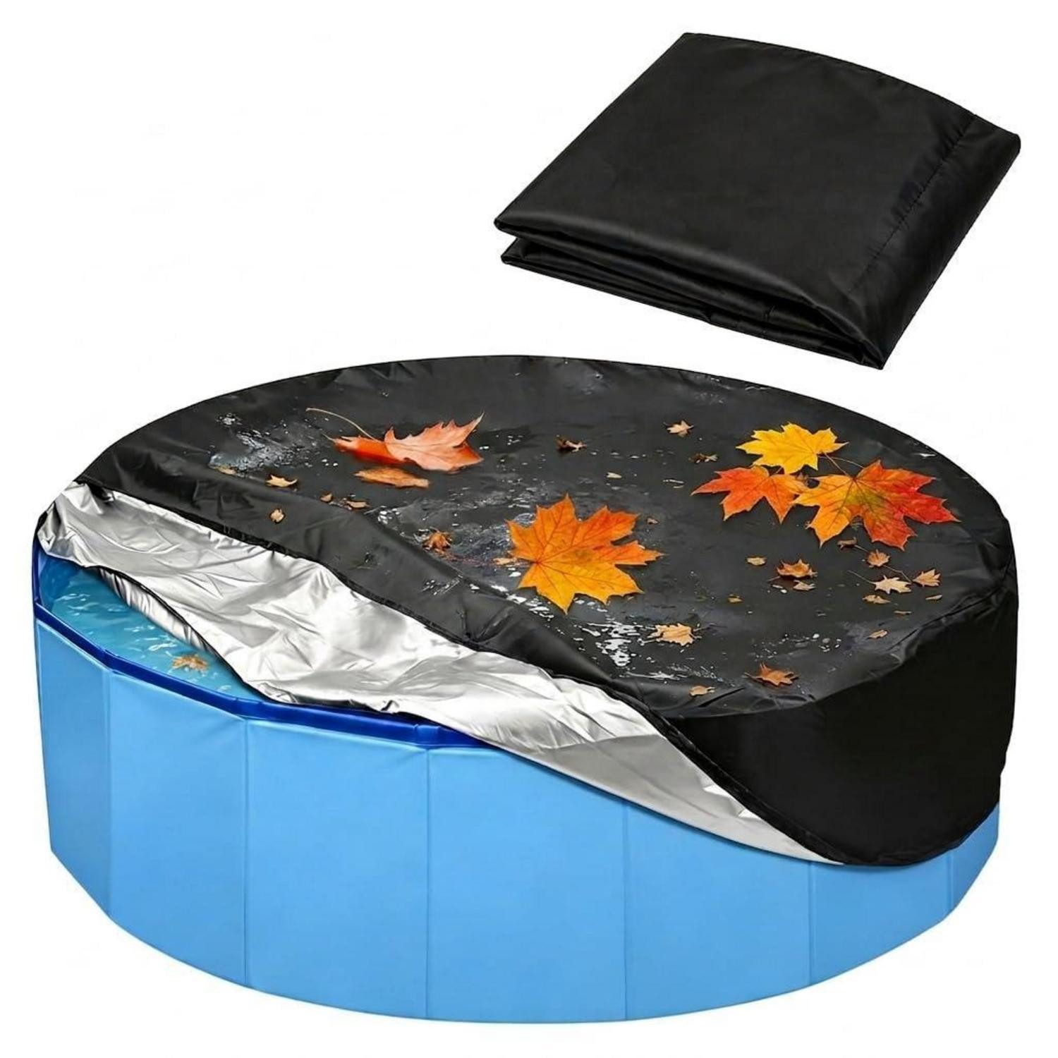 LuxusKollektion Pool-Abdeckplane Runde Poolabdeckung 122cm Hundepool Wasserdicht (1-St)