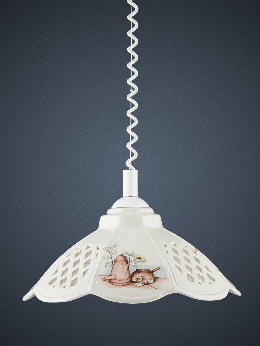Helios Leuchten Pendelleuchte Küchenlampe Keramik weiß, günstig online kaufen