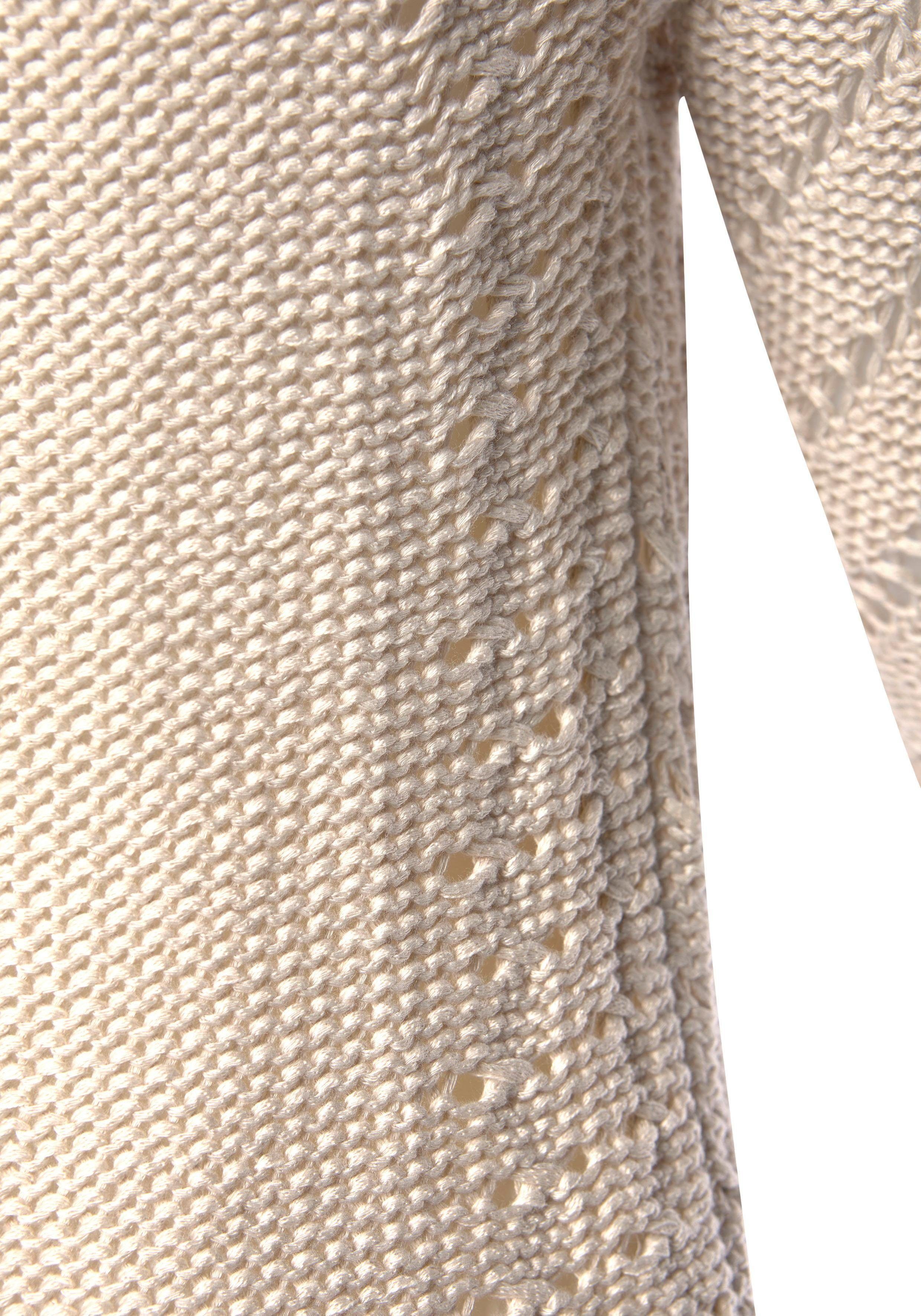 LASCANA Ajourpullover mit tollem Lochstrickmuster, Strandpullover, leicht transparent