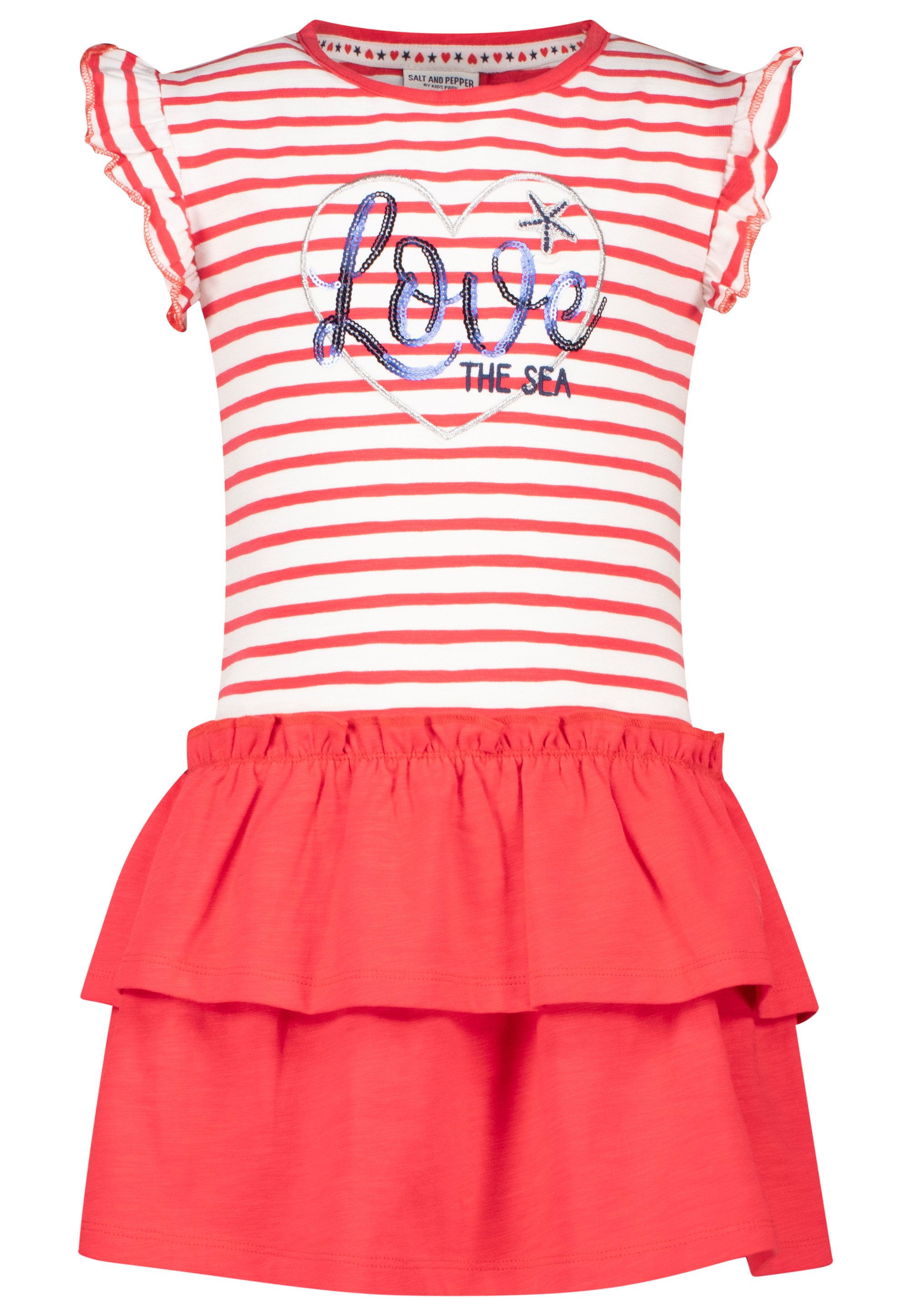 SALT AND PEPPER Jerseykleid Sunshine mit Herz-Stickerei und Pailletten