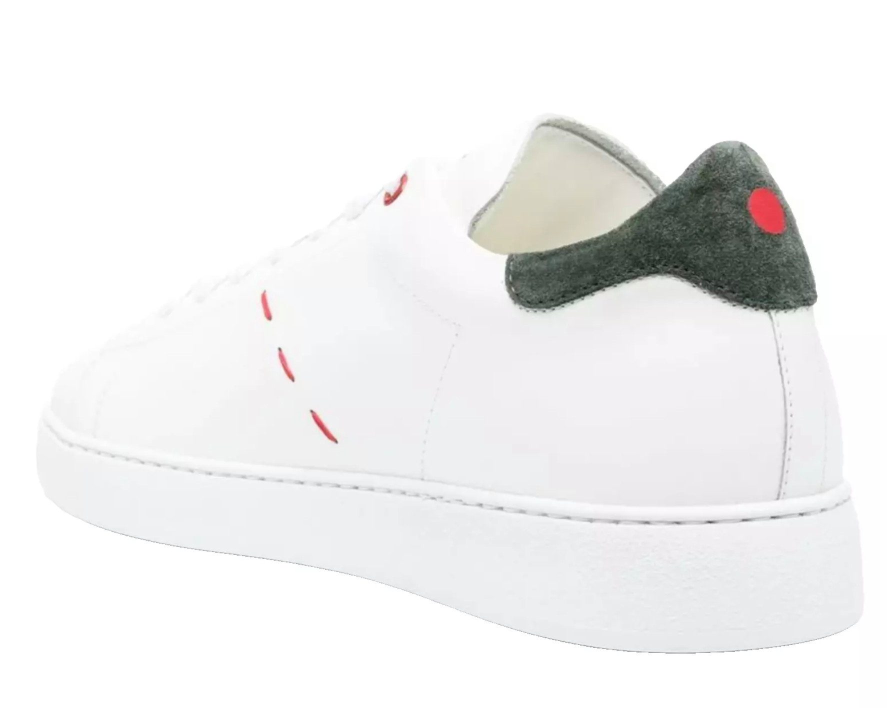 Kiton K-Logo Kalbsleder Schuhe Sneaker Kontrastierender Wildlederabsatz, Lederfutter, Innensohle aus Leder