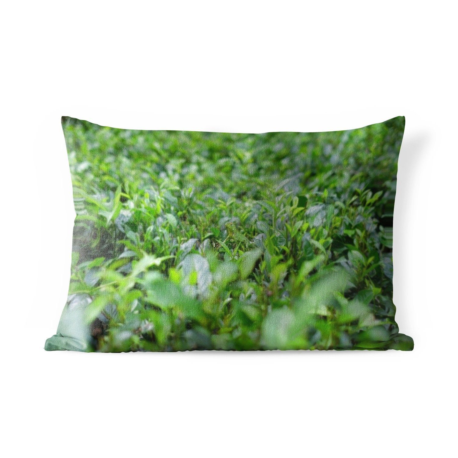 MuchoWow Dekokissen Grünpflanzen auf tropischem Kissenhülle Dekokissenbezug, Outdoor-Dekorationskissen, Boden, Polyester