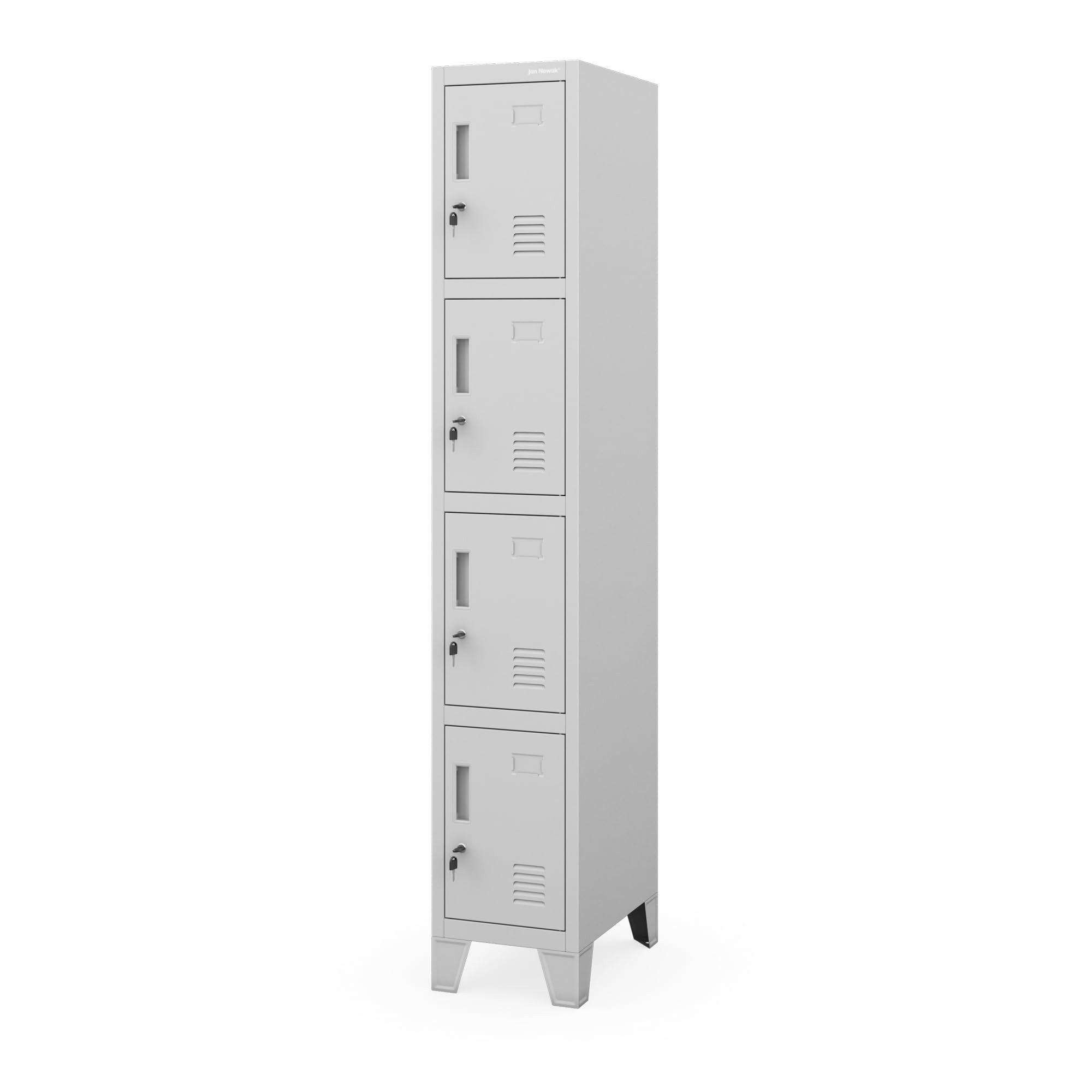 Jan Nowak Mehrzweckschrank Metall Schließfachschrank 29 cm ROBERT 1 Plus 5 Fächer Stahl (Stahl 0,6 mm 172 x 29 x 45 cm Wandmontage möglich PZH) Spind Garderobenschrank abschließbar Schloss 172 cm 4 Farben