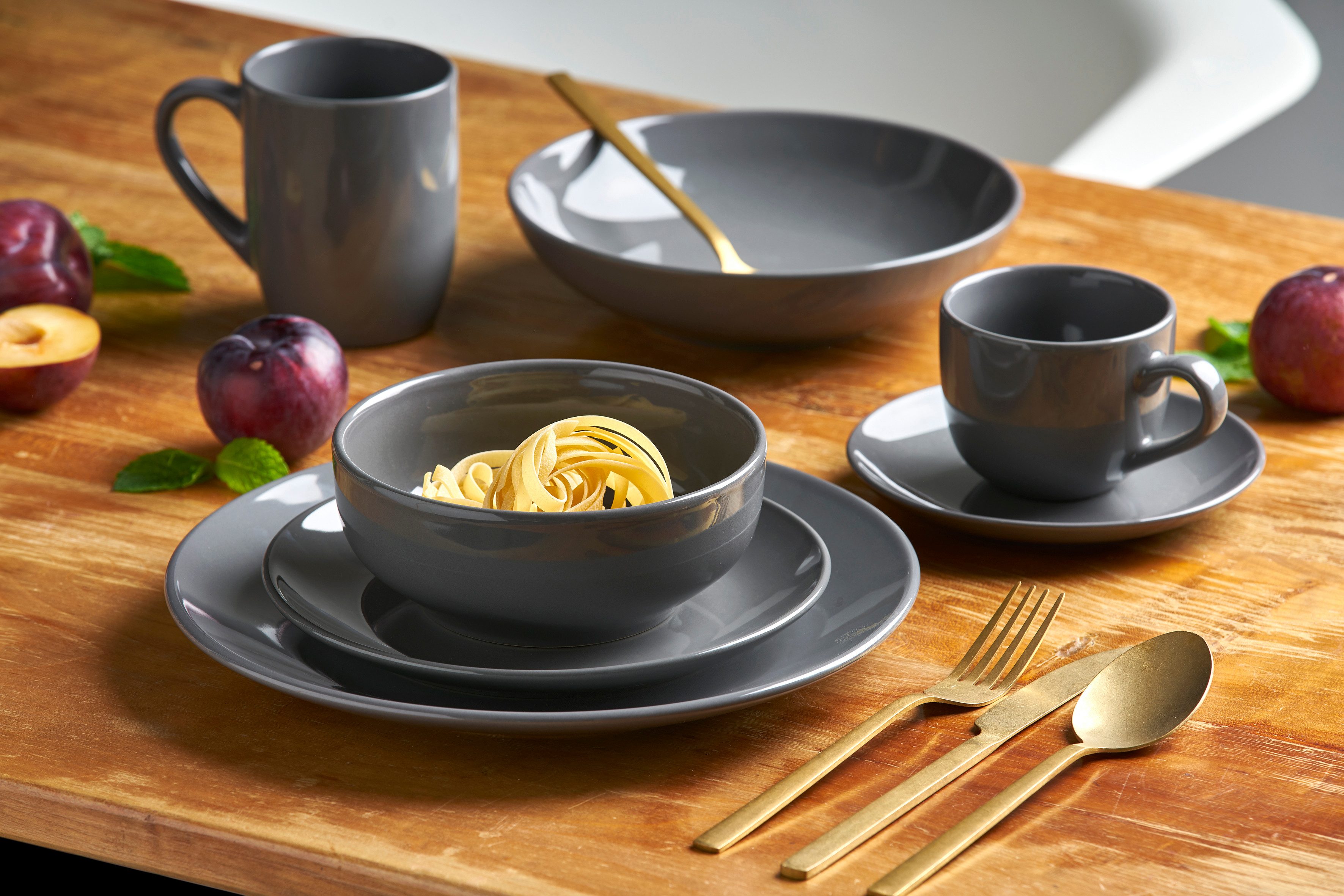 van Well Suppenteller Malmö, Teller 20 cm, 6 Stück, (6 St), Teller Set, Steingut, spülmaschinen-/mikrowellengeeignet