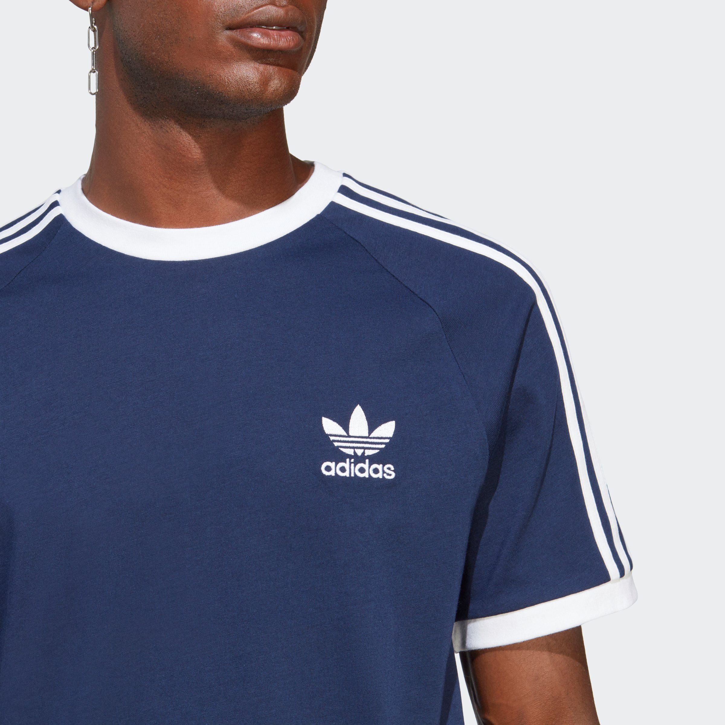 adidas Originals T-Shirt 3-STRIPES TEE schmale Passform, Kurzarm, mit kontrastierendem Saum, aus Baumwolle
