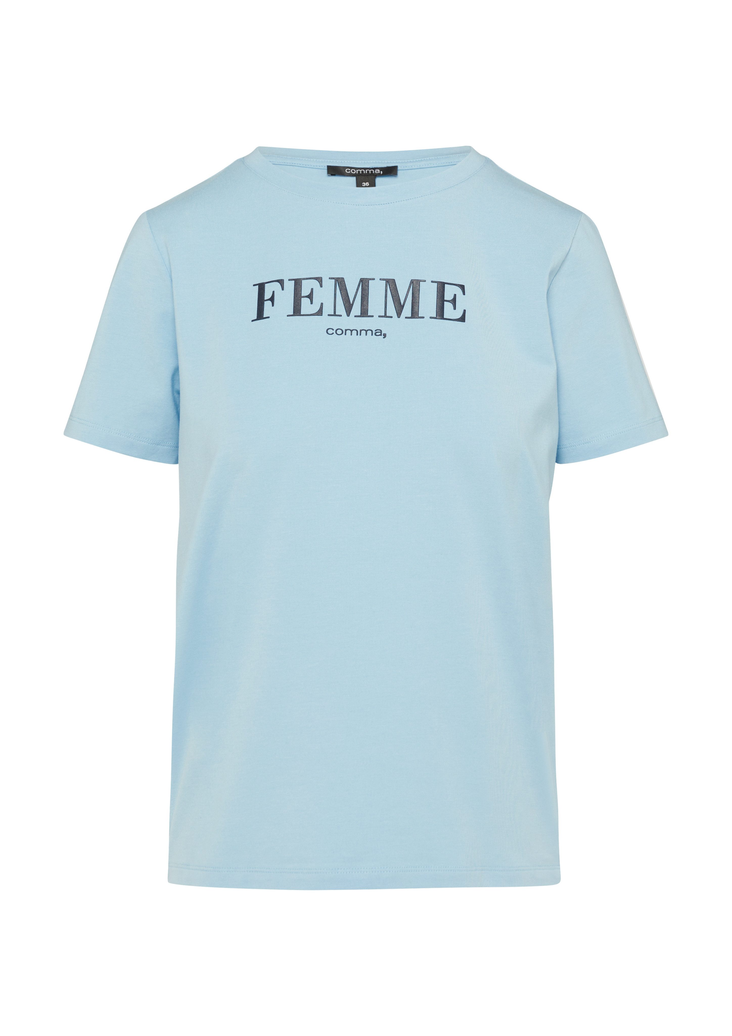 comma T-Shirt mit Statement-Print
