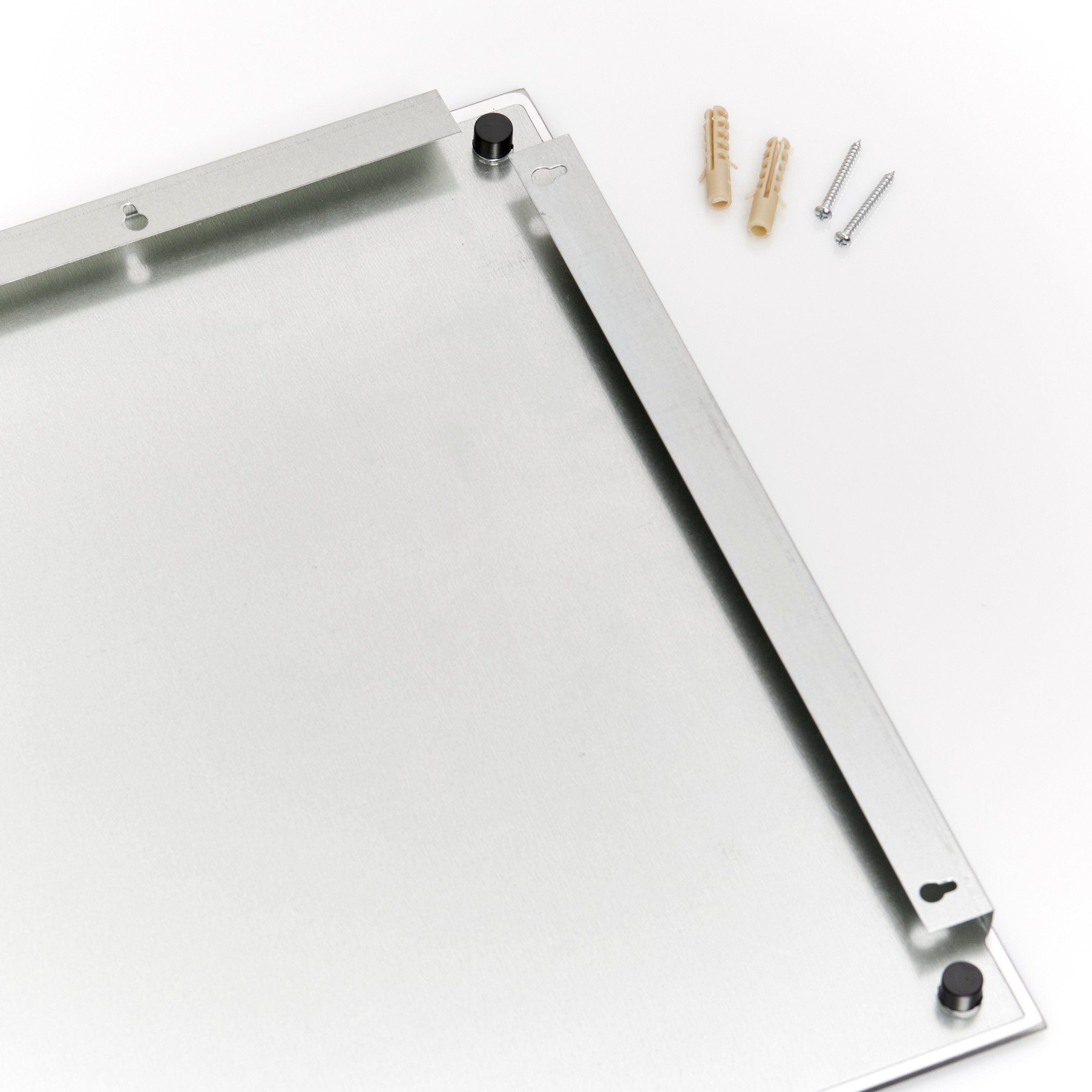 Zeller Present Glas Memoboard, Sicherheitsglas/Edelstahl/ABS/PP, schwarz, 60 x 40 cm