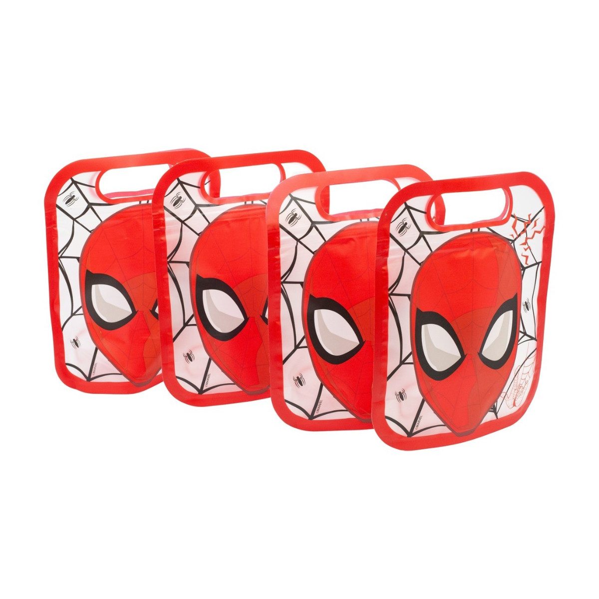 Spiderman Brottasche 4 Stück Snackbeutel mit Zip Verschluss für Obst Kekse und Snacks, (4-tlg)