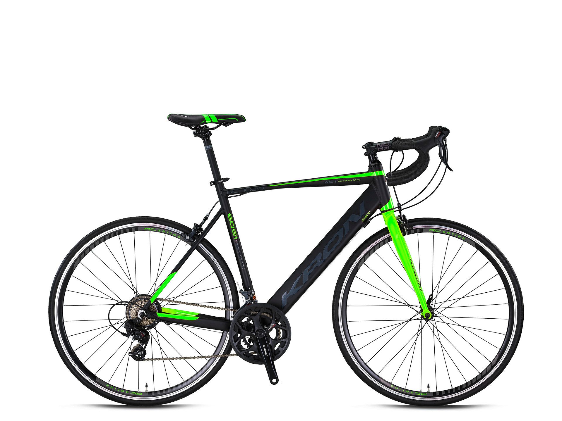 KRON Rennrad KRON 28" Zoll 56cm Rahmenhöhe RC1000 Rennrad Alu Rahmen Fahrrad, 14 Gang SHIMANO, Kettenschaltung, ALU Rahmen 14-Gang Körpergröße 175-185cm 56cm Rahmen