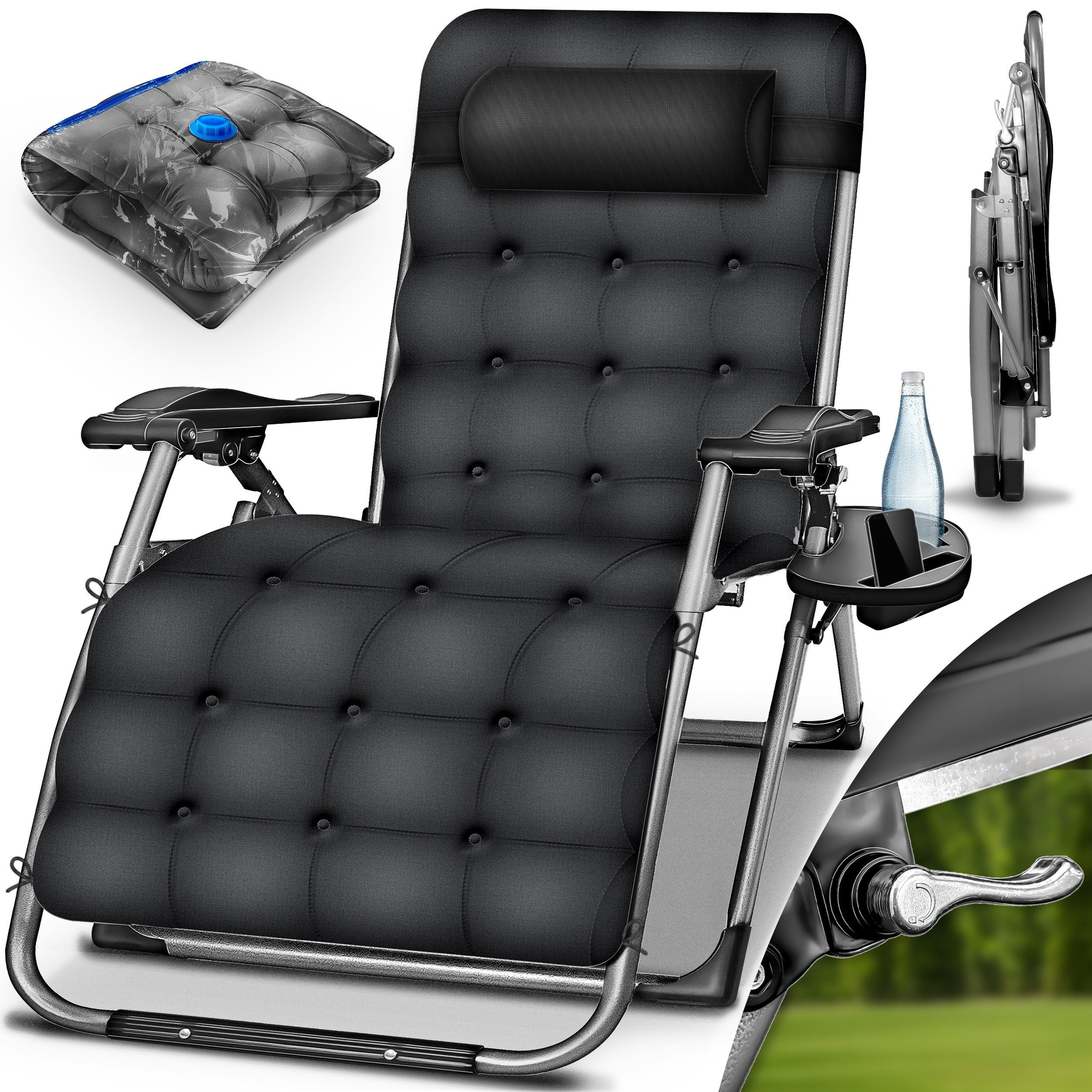 tillvex Gartenliege tillvex® Liegestuhl klappbar bis 200 kg, Sonnenliege we günstig online kaufen