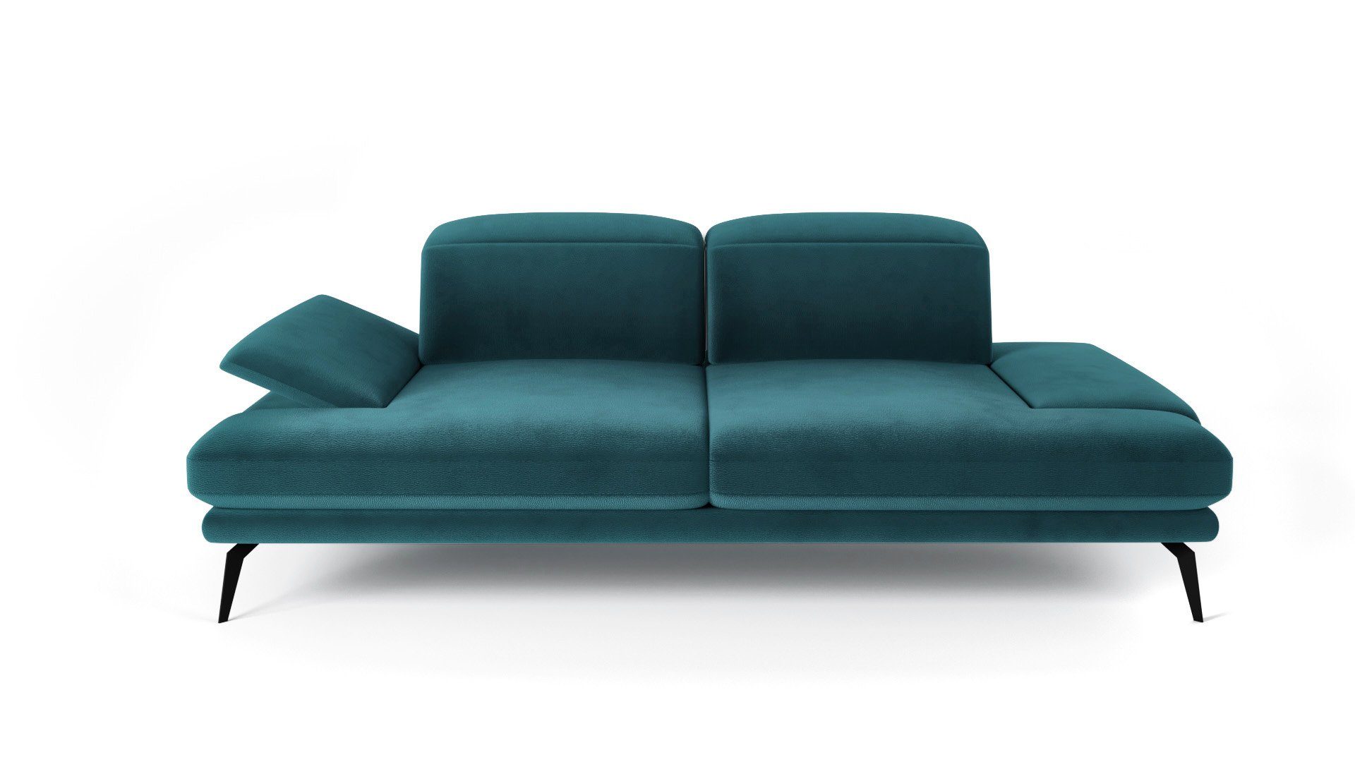 Siblo 2-Sitzer Elegantes Zweisitzer Sofa Deli 2 auf hohen Beinen - Verstellbare Kopfstützen und Armlehnen - Zweisitzer-Sofa - 2-Sitzer Sofa Blau