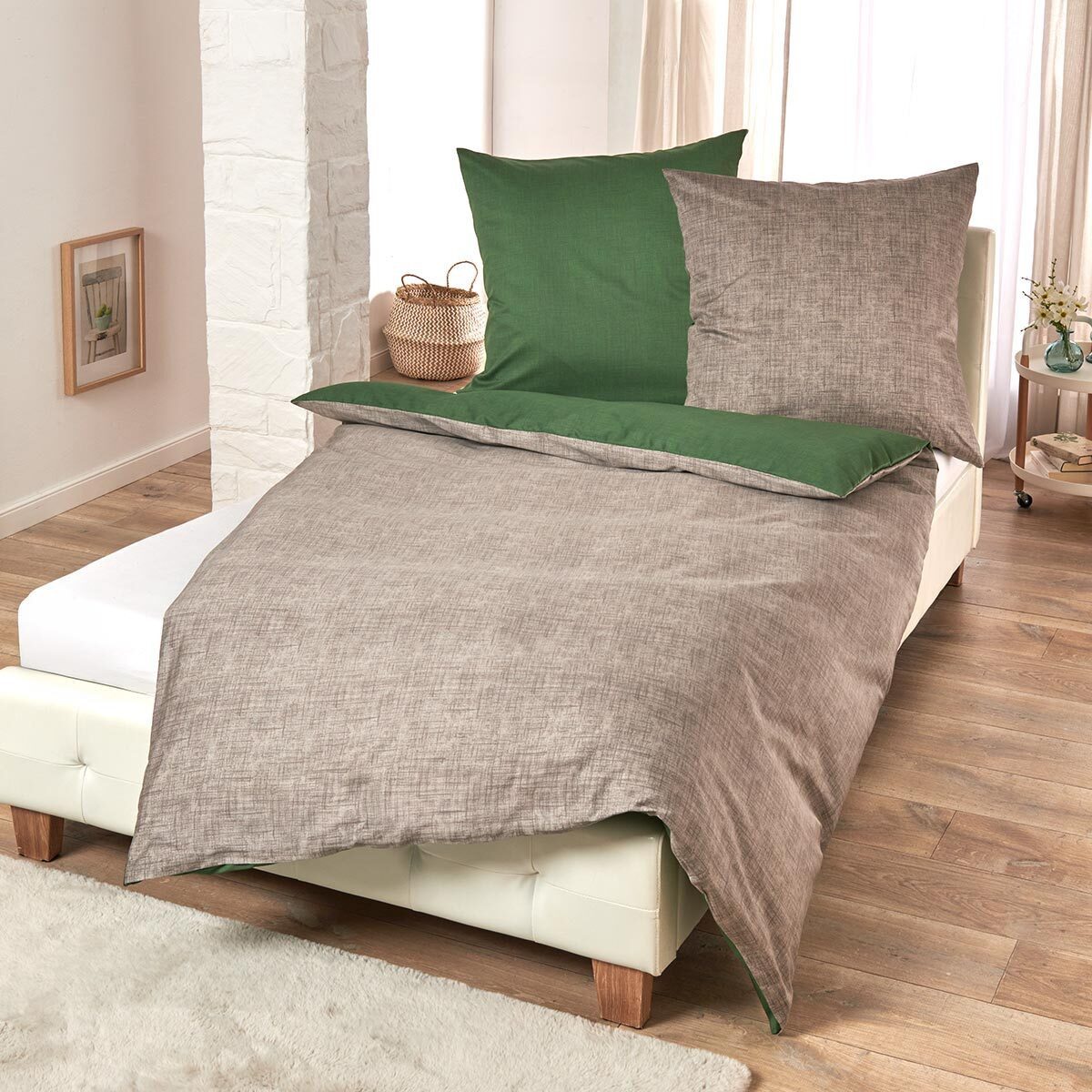 TRAUMSCHLAF Bettwäsche Texture, Mako Satin, 2 teilig, Mako-Satin mit sehr f günstig online kaufen