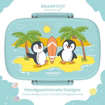 BEARFOOT Lunchbox Trendige Bento Box, Vesperbox, Vielseitige und Praktische Snackbox, Ideal für Mädchen und Jungen