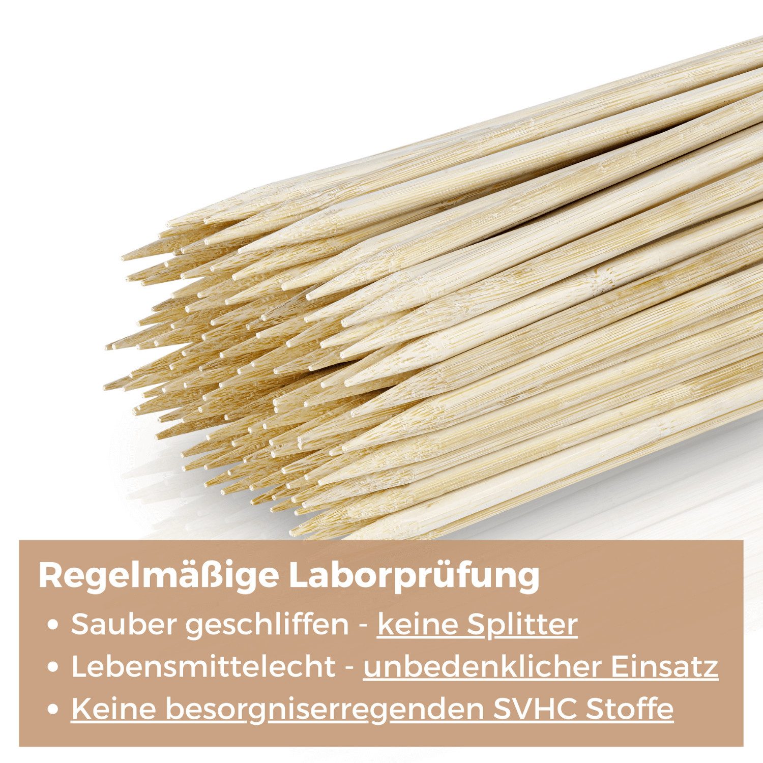 satis Lagerfeuer-Grillspieß satis 100 Stockbrot Spieße Bambus 90cm Marshmallow lebensmittelecht (100-St), Feuerschale, kindersicher, splitterfrei, lebensmittele – Bild 3 von 5