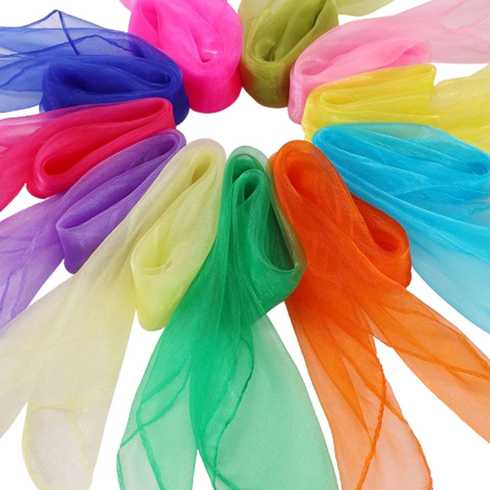 Flintry Lernspielzeug 23 Stück Jongliertücher, Chiffontücher für Tanzen,Bunte Seidentücher (23-St), Bunte Jongliertücher für Anfänger:innen, Einzel- und Gruppenjonglagen
