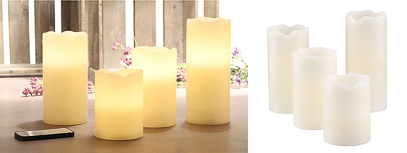 Haushalt International LED-Kerze 4er LED Kerzen flammenlos mit Fernbedienun günstig online kaufen