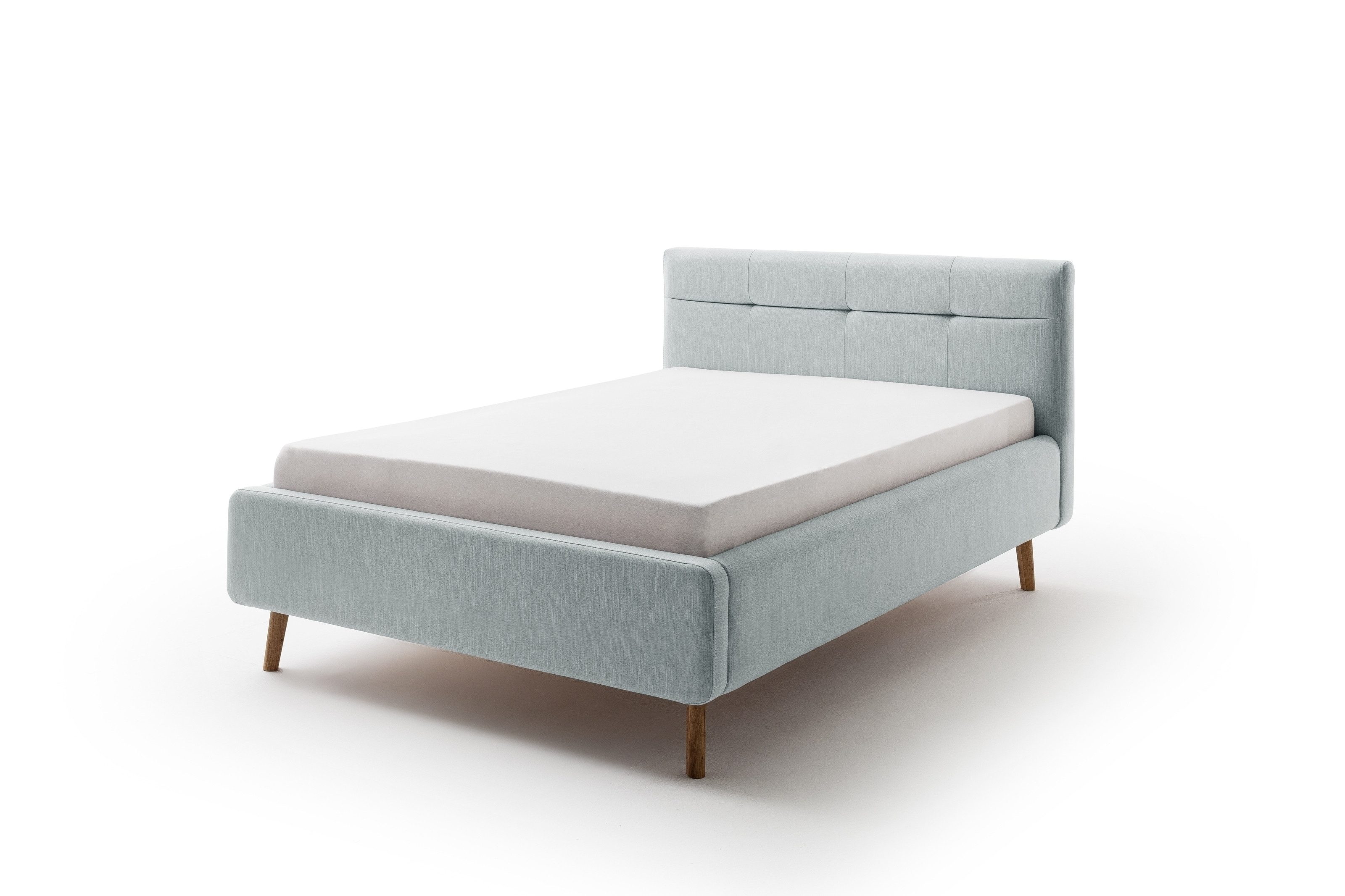 freiraum Polsterbett Lotte, Liegefläche 140x200cm, eisblau, Stellmaß: 161x105x222cm (BxHxT)