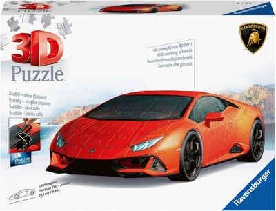 Ravensburger 3D-Puzzle Lamborghini Huracán EVO - Arancio, 108 Puzzleteile, Made in Europe; FSC®- schützt Wald - weltweit