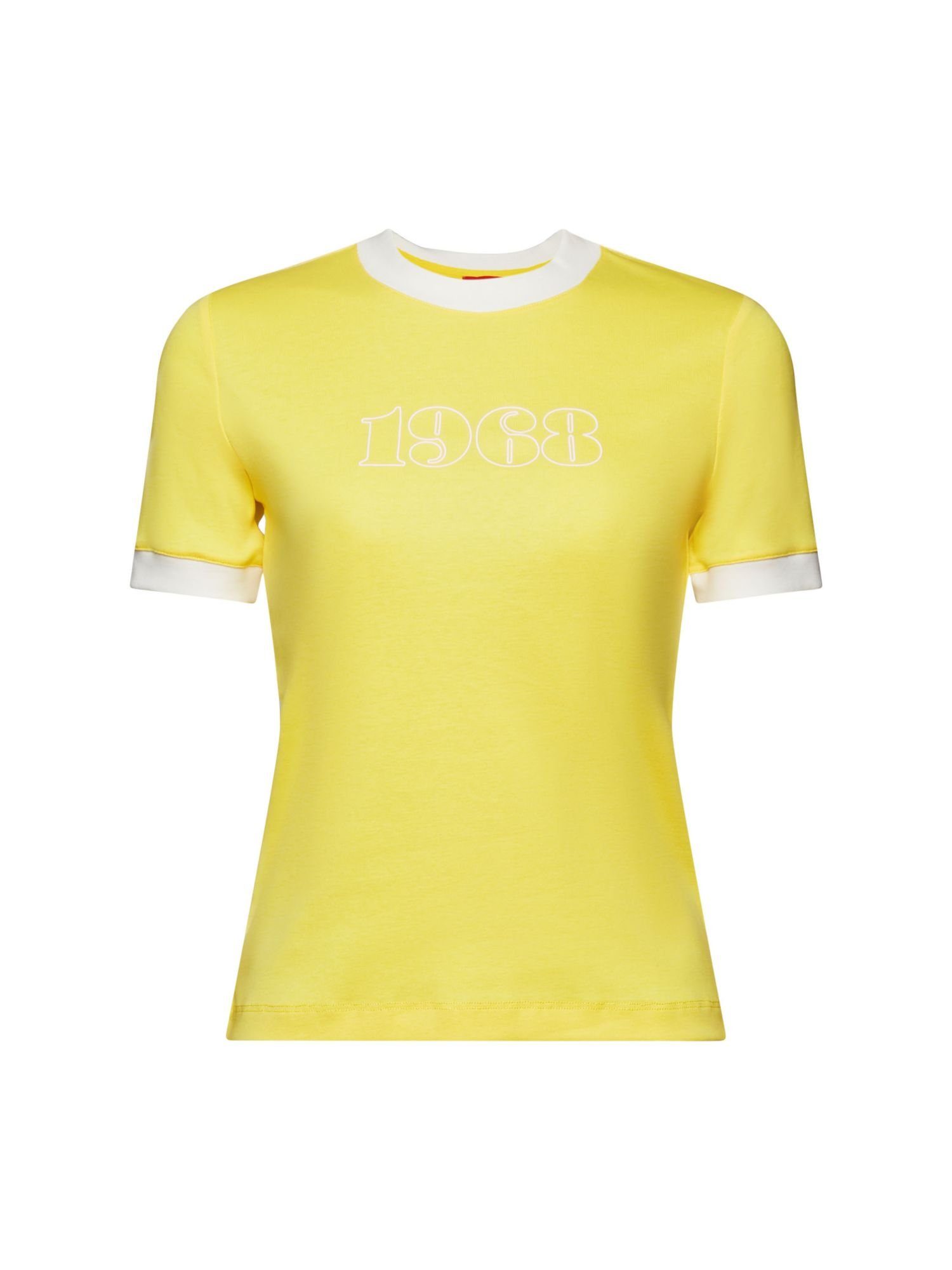 (1-tlg) YELLOW T-Shirt Esprit aus Logo-T-Shirt Baumwolljersey