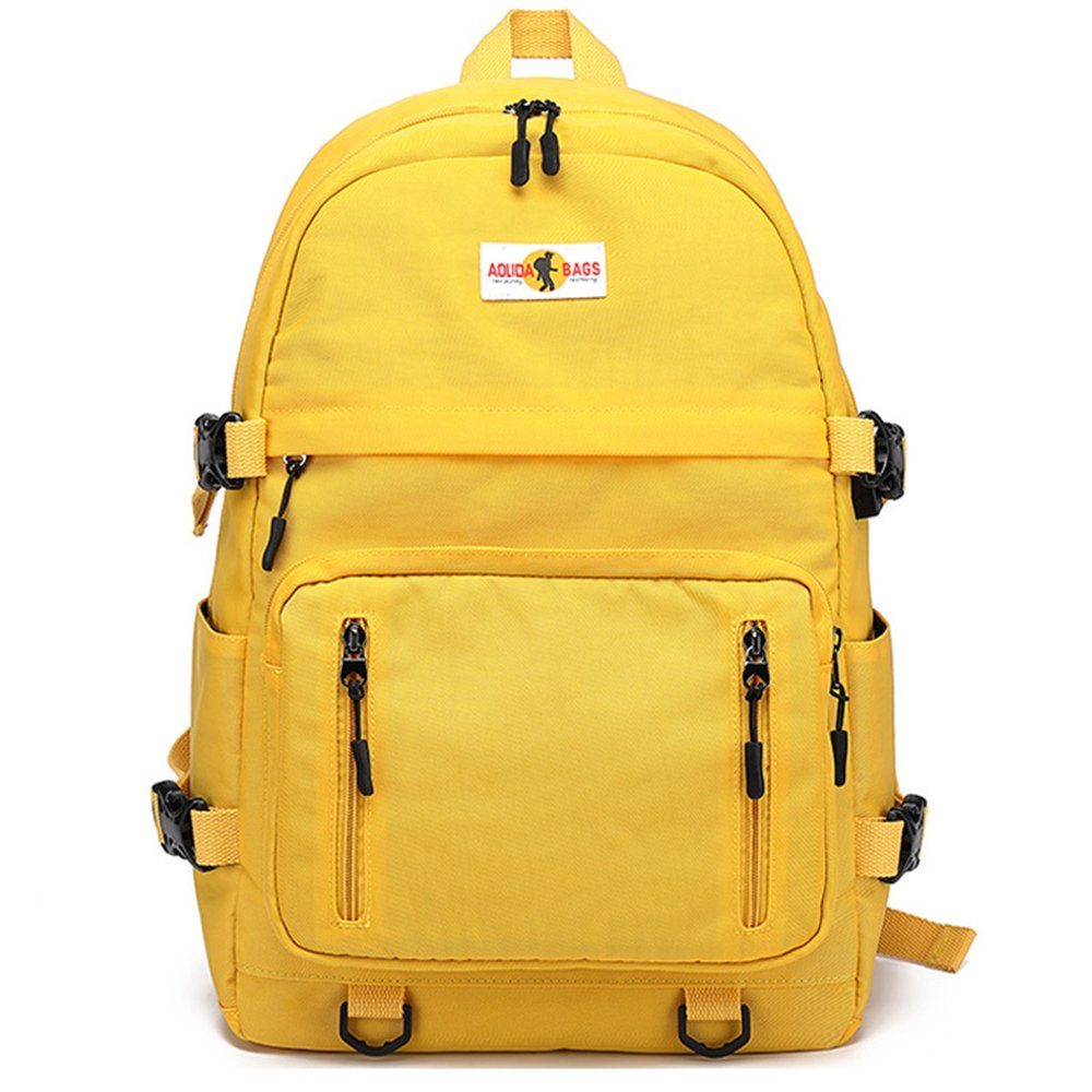 mit Schulrucksack USB Mädchen Jungen Schulranzen gelb Rucksack Teenager Rucksack GelldG