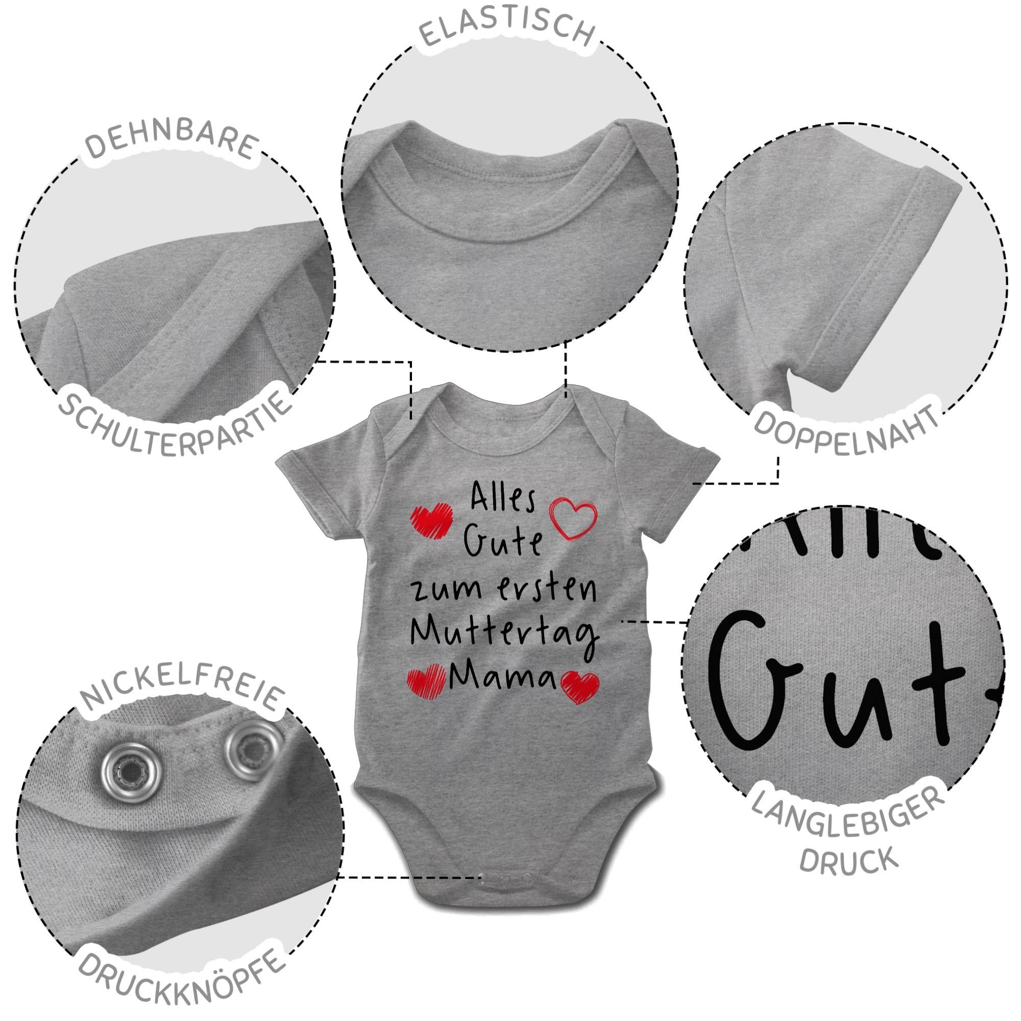 Shirtracer Shirtbody Alles Gute zum ersten Muttertag II (1-tlg) Muttertagsgeschenk