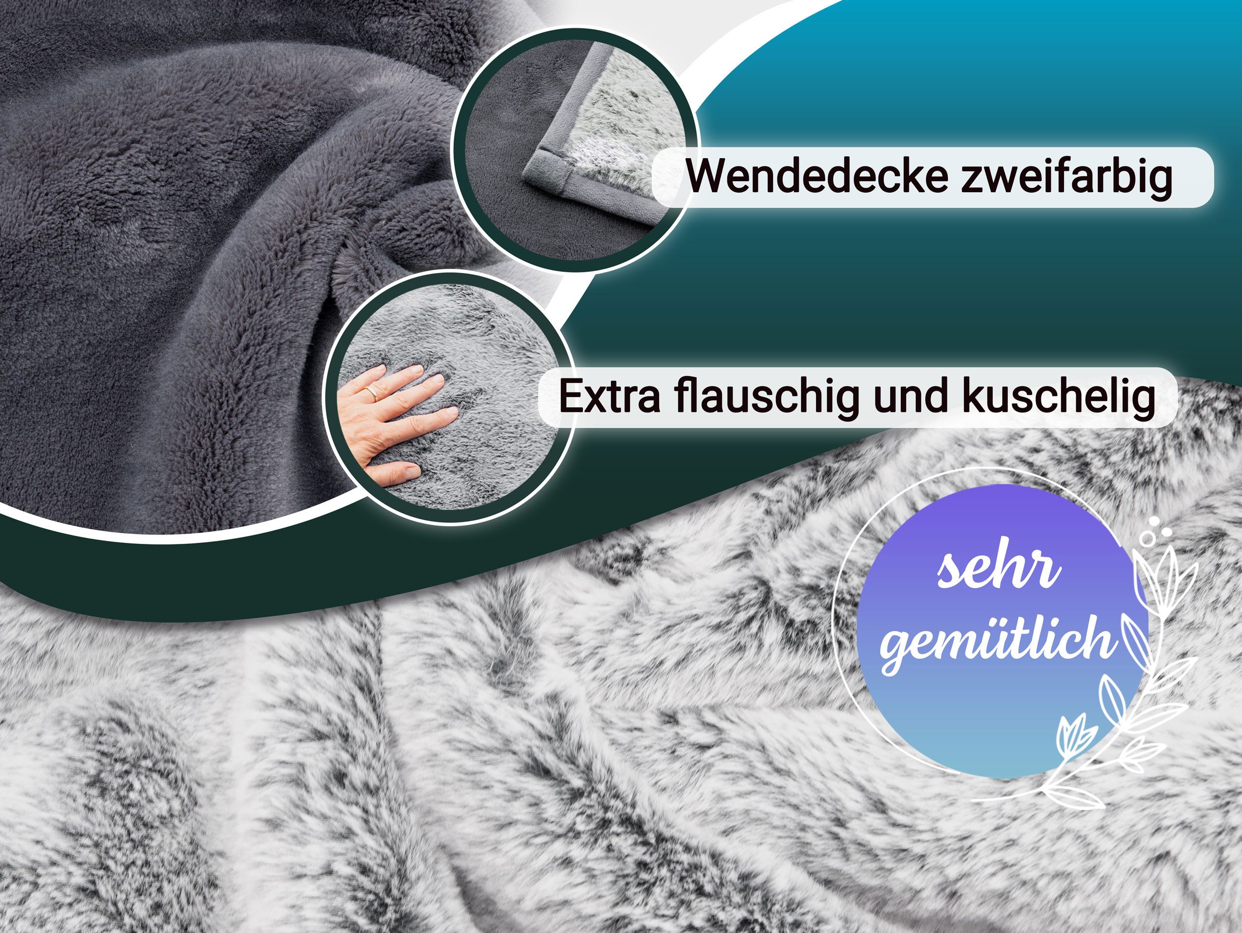 Wohndecke, ZOLLNER, 150 x 200 cm, 100% Polyester, vom Hotelwäschespezialisten