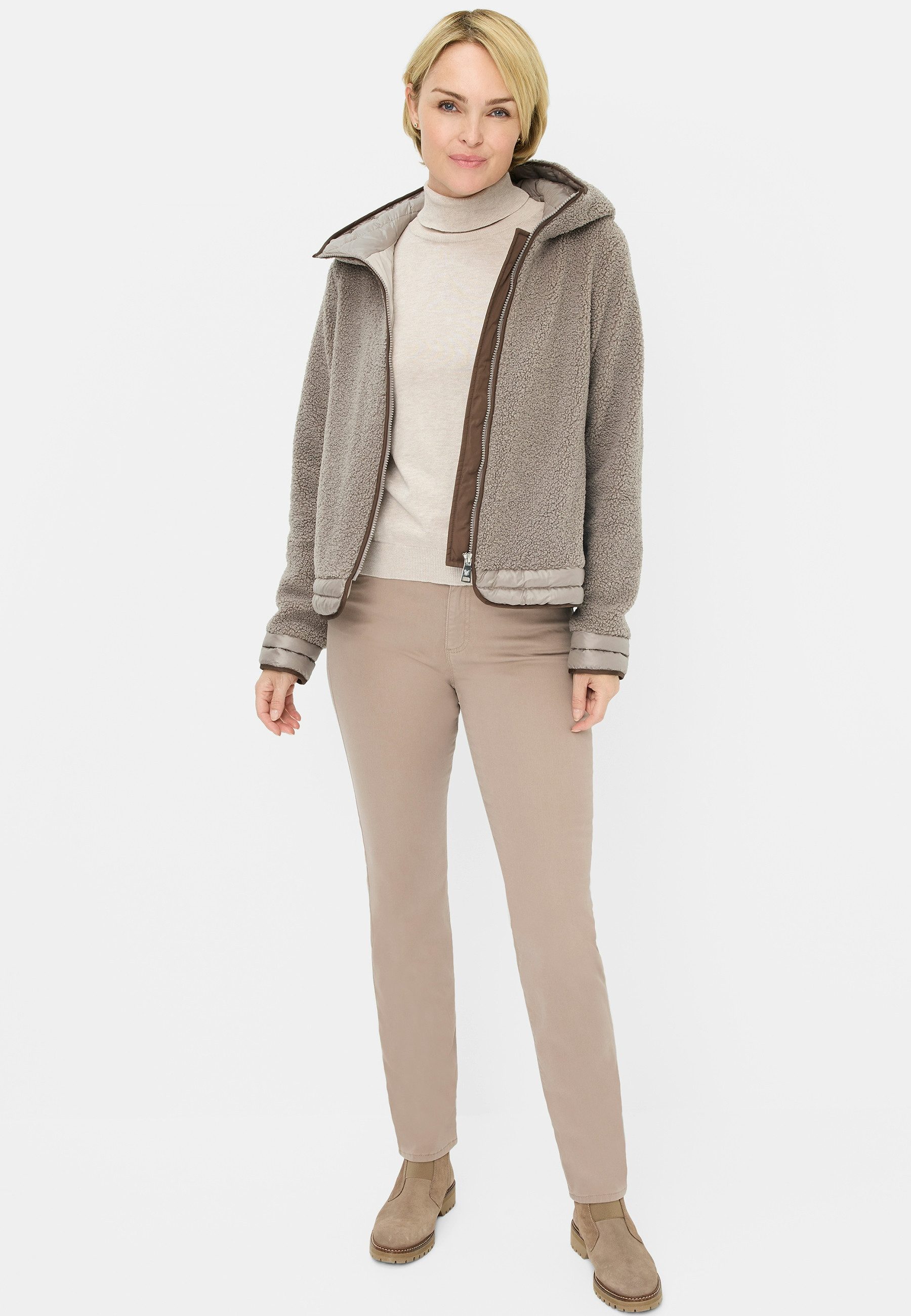 Fuchs Schmitt Plüschjacke mit Kapuze günstig online kaufen