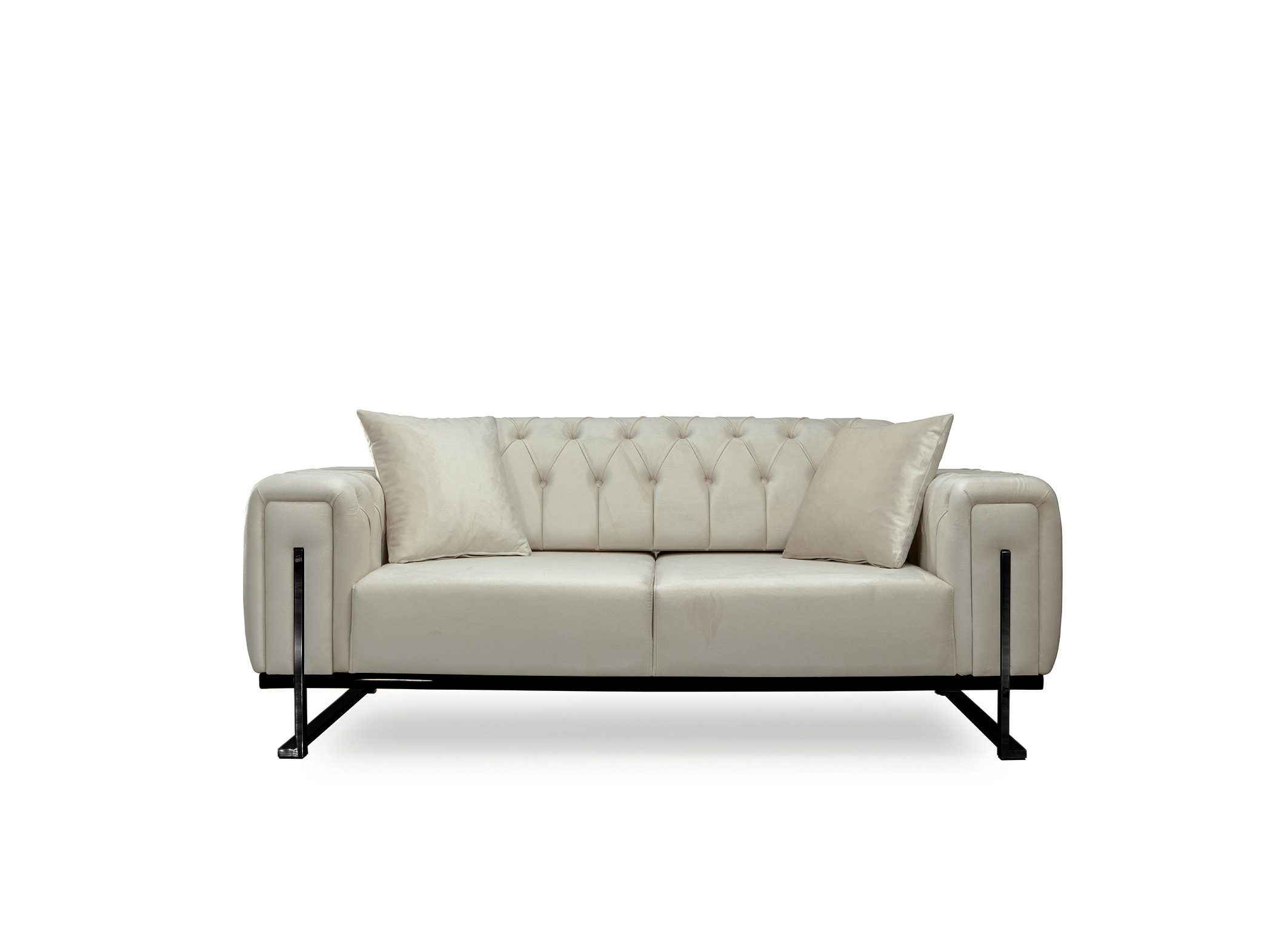 Palms-Store Sofa Valenci 6 Stoff-farben & 3 Kufen Farben, frei kombinierbar, mit Bettfunktion