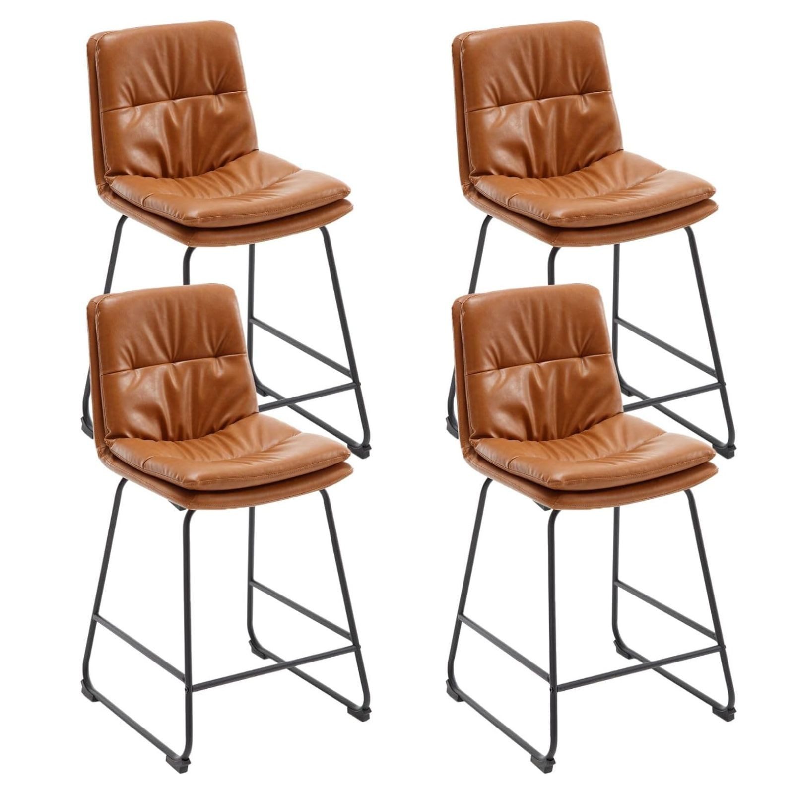 WAHSON OFFICE CHAIRS Barhocker 2er Set,PU-Leder/Kunstfell günstig online kaufen