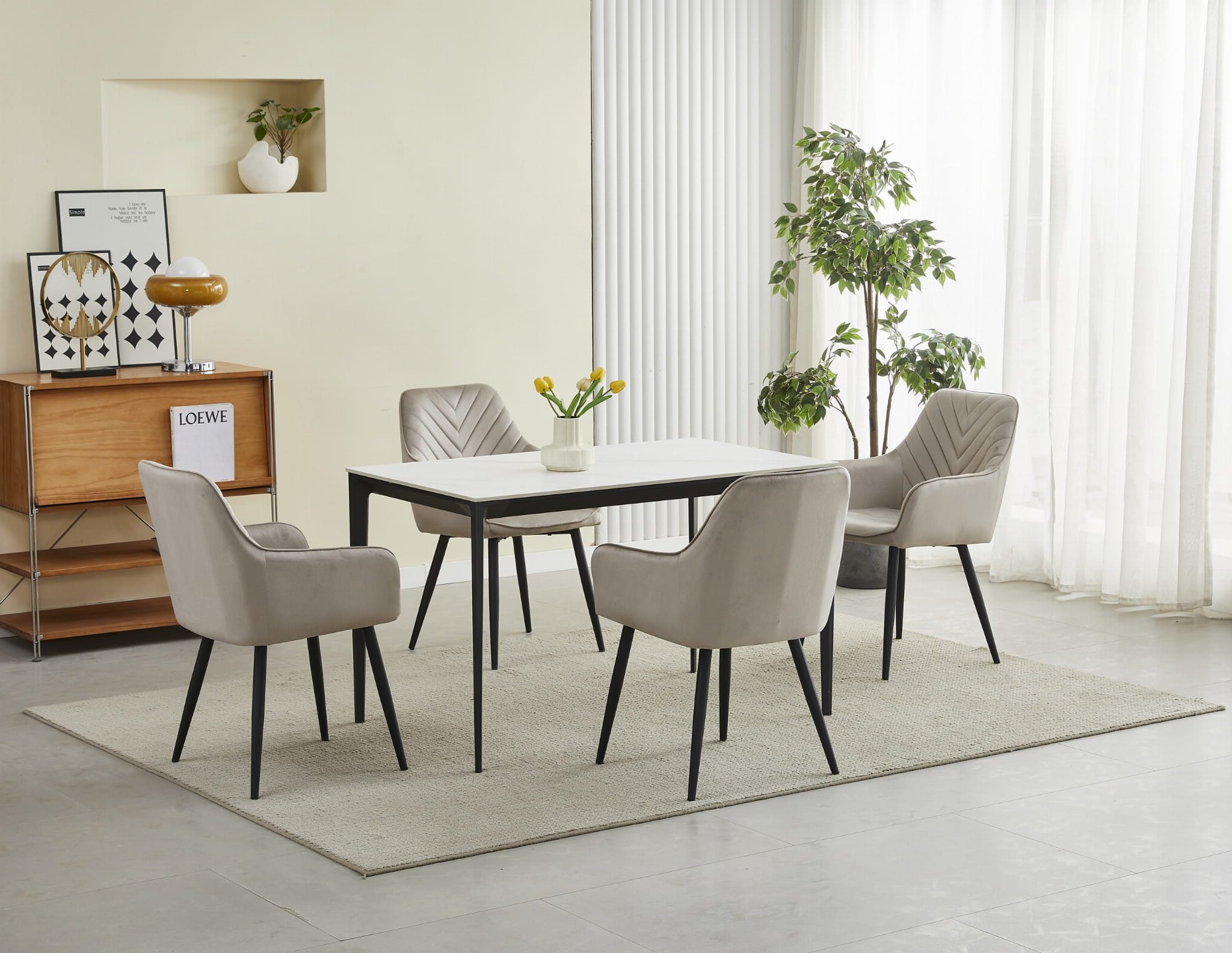 Home Collective Esszimmerstuhl Küchenstuhl, Polsterstuhl, Schminktisch günstig online kaufen