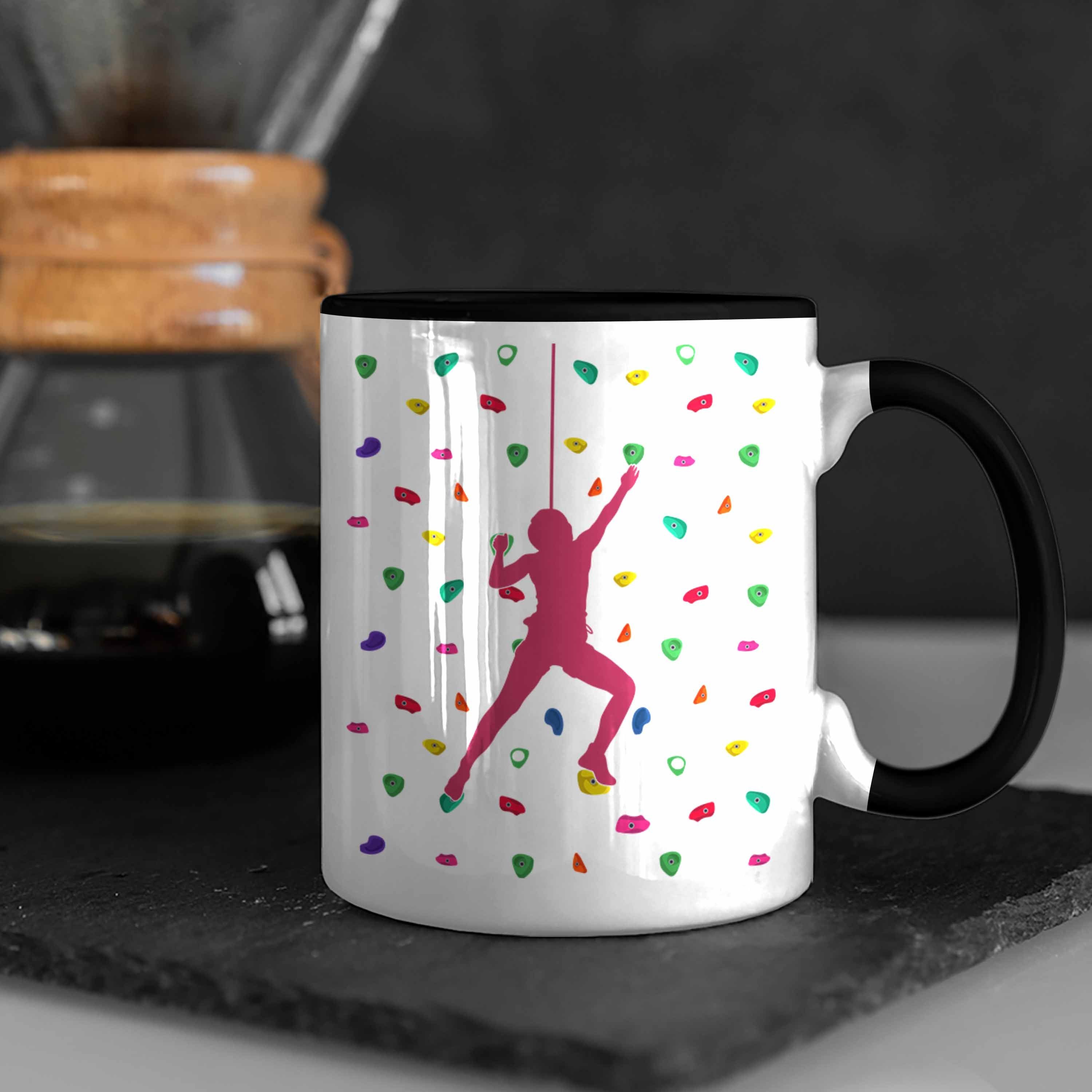 Schwarz Lustige Kletterer Geschenkidee Klettern Tasse Trendation Geschenk Hobby Tasse Tasse Trendation -