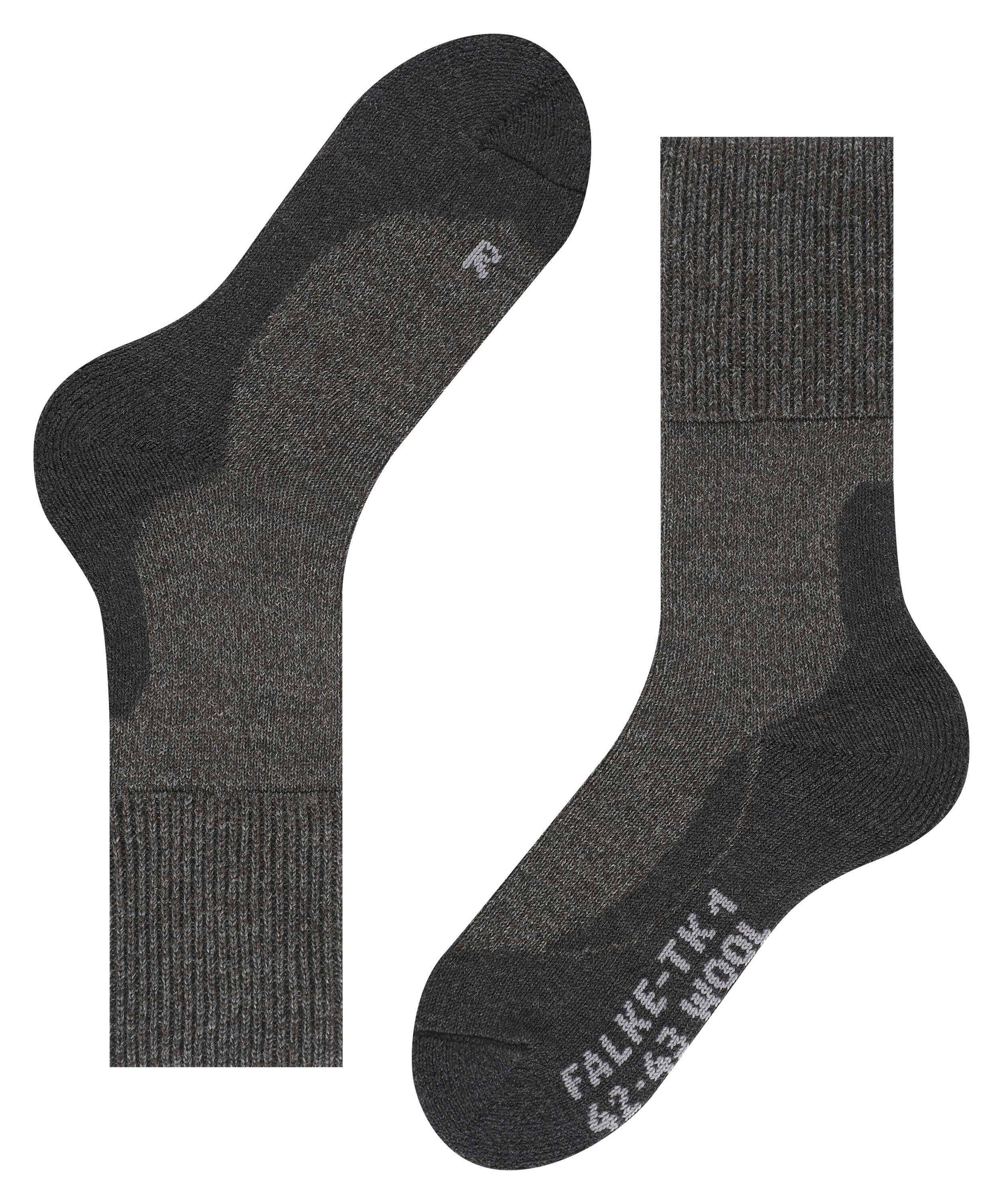 FALKE Wandersocken TK1 Adventure Wool Socken (1-Paar) Hoher Schutz für bergiges Gelände
