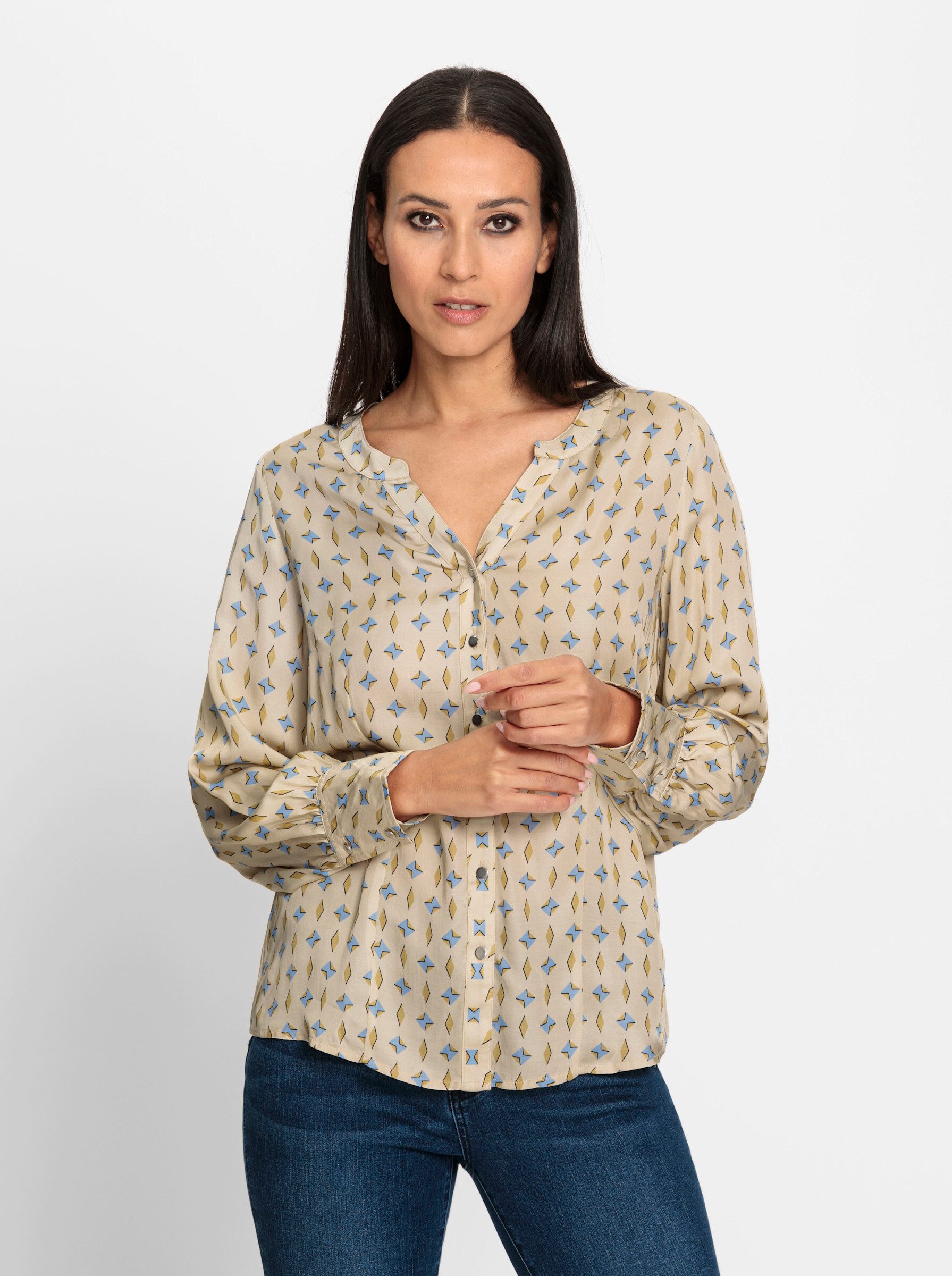 Klassische Bluse Druckbluse