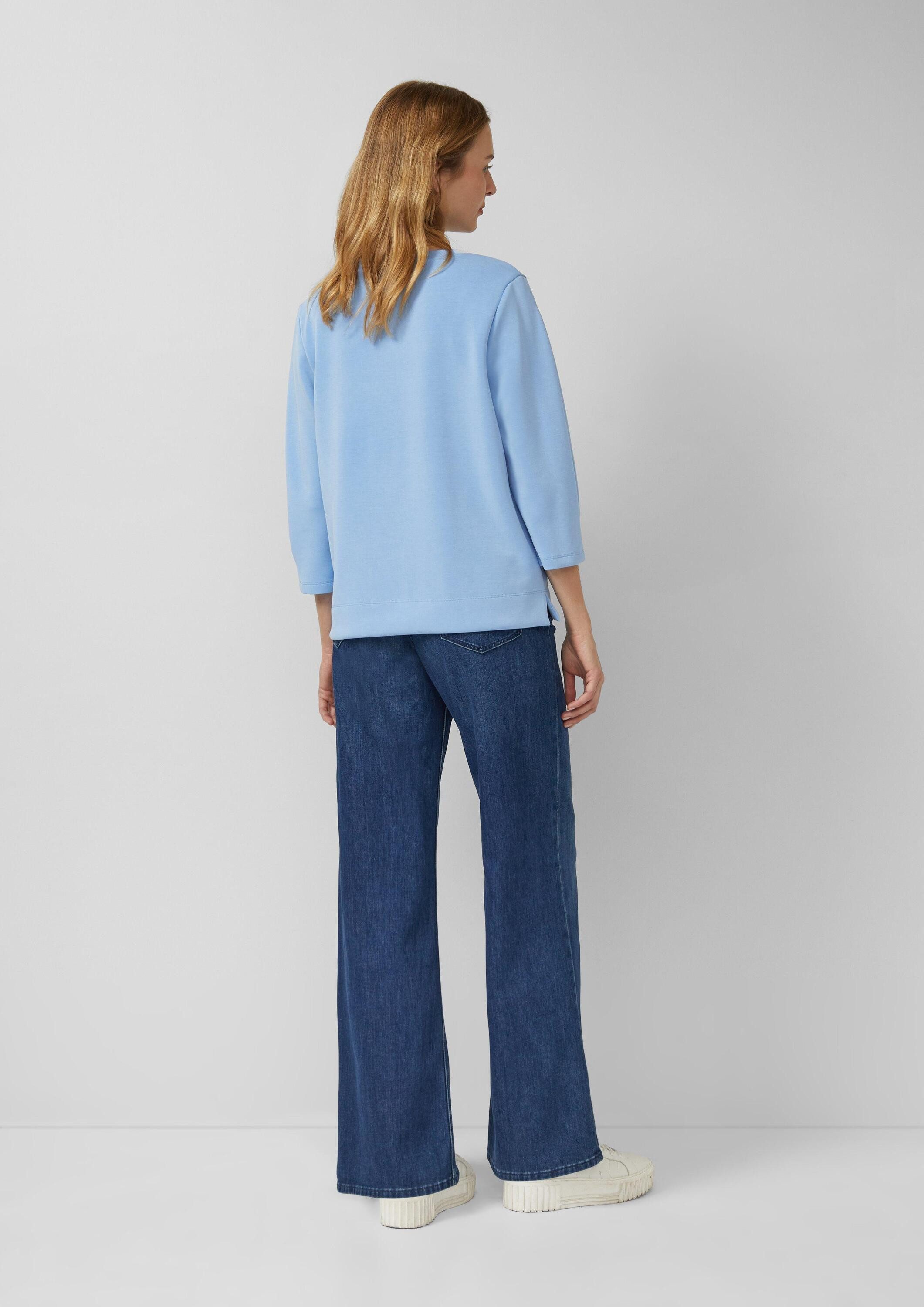 s.Oliver 3/4 Arm-Pullover Sweatshirt Sweatshirt aus Scuba mit 3/4-Arm