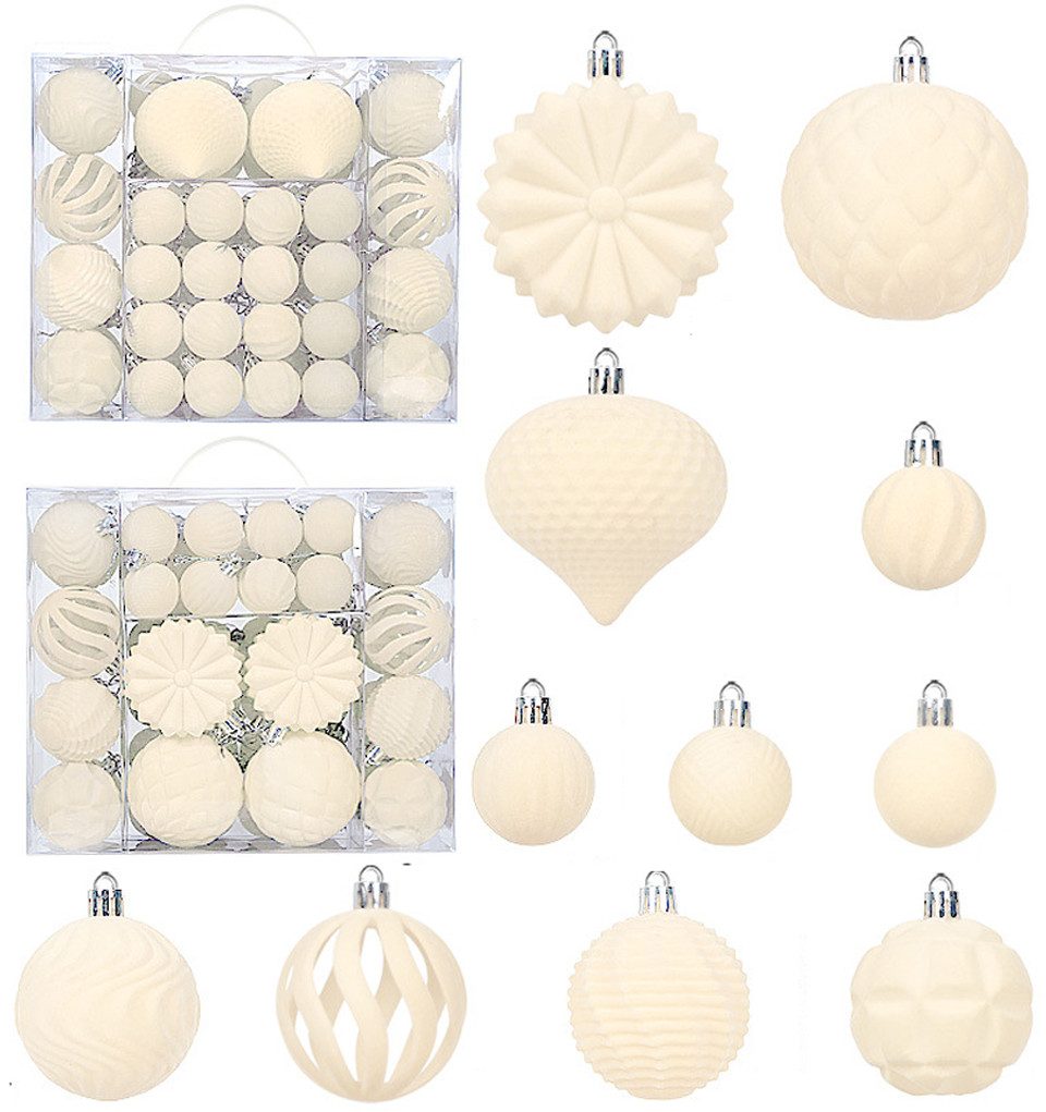 Bomiclss Weihnachtsbaumkugel 48 Stück Samt Weihnachtsbaum Kugeln, Weihnachtsbaum Dekorationskugeln