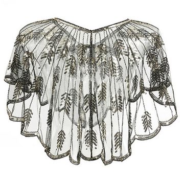 Dekorative Schal Damen Schal Stola für Abendkleid,Poncho Damen Elegant, (1-St), Gatsby-Party-Kostüm der 20er Jahre für Frauen