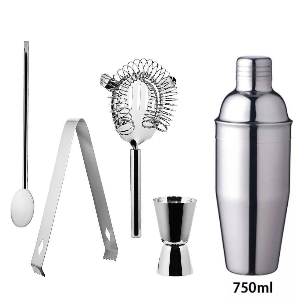 Blusmart Cocktail-Set Cocktail Shaker Set 5-teilig, (750ml550ml350ml, 5-tlg., Edelstahl Barkeeper Kit), Für Bar, Hausparty, Geschenk