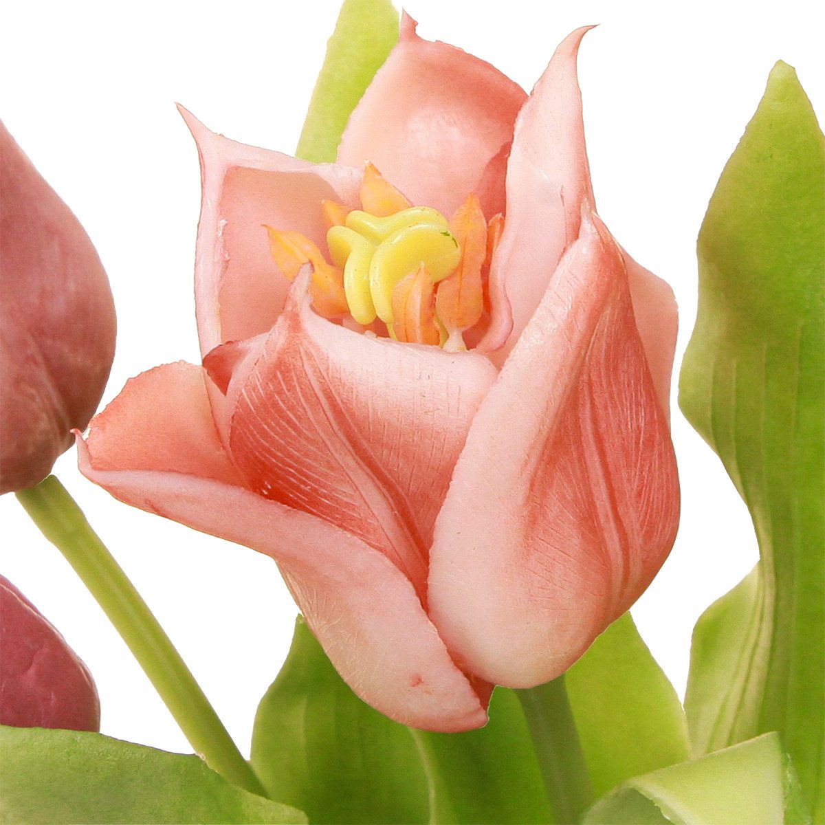 Kunstblume Künstliche Kronentulpen Lila Rosa 7 günstig online kaufen