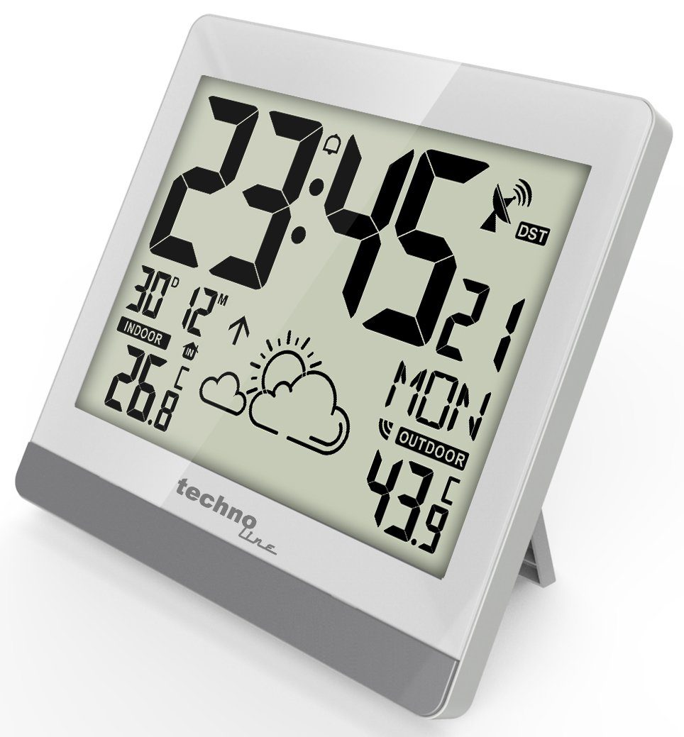 technoline Funkwanduhr WS 8119 (mit Wettervorhersage und Außensender) günstig online kaufen