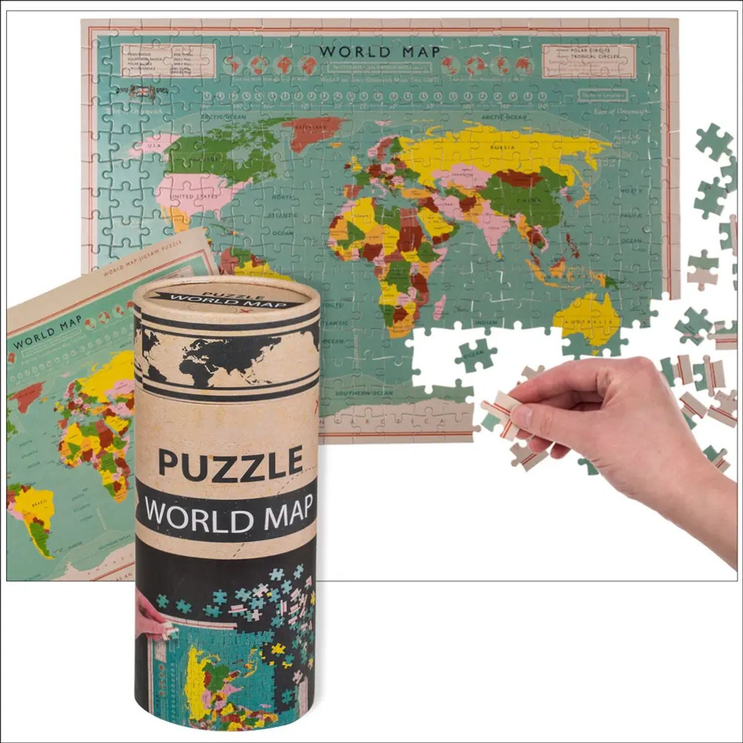 Puzzle Puzzle Weltkarte, 300-teilig, 499 Puzzleteile