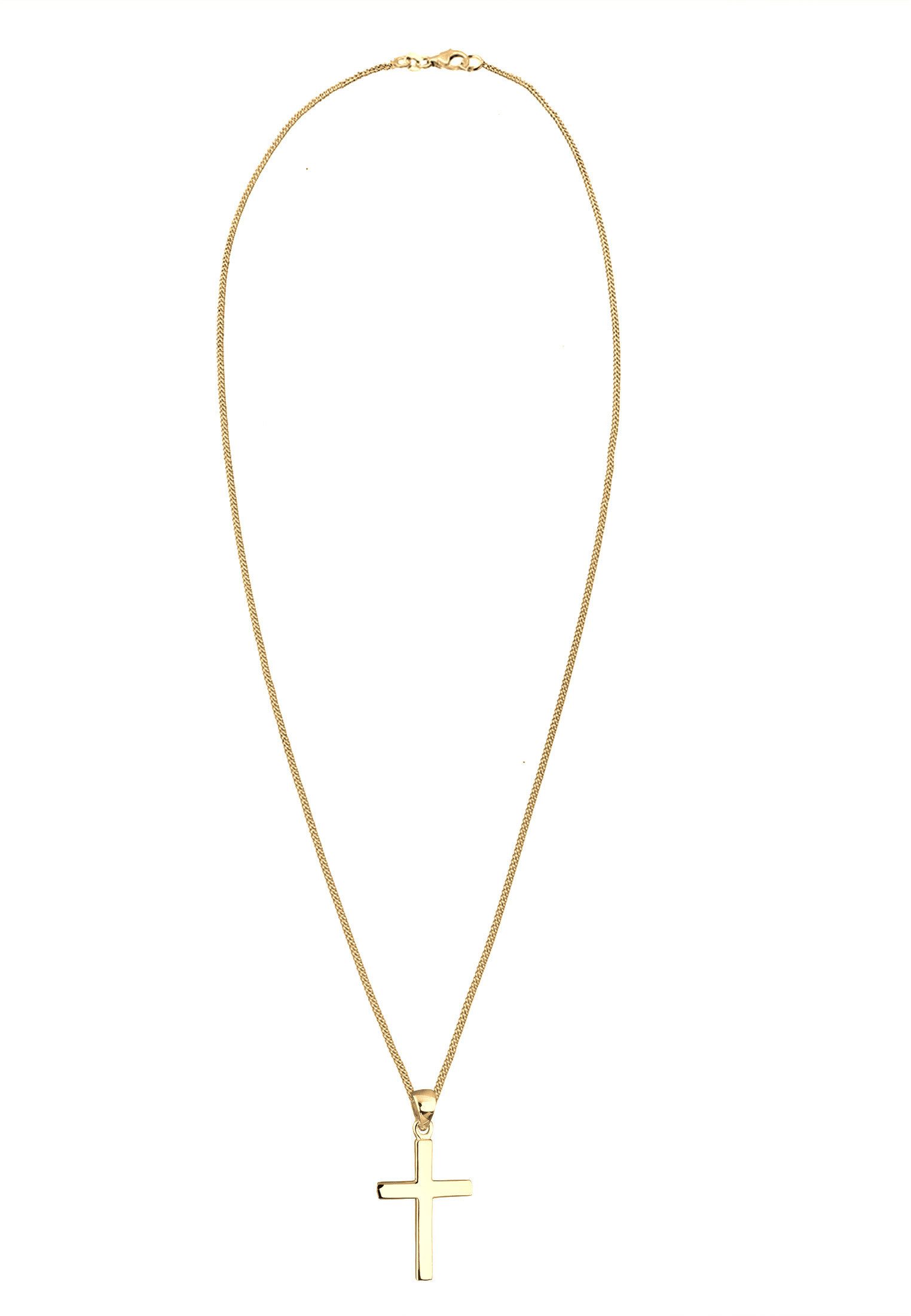 Elli Kette mit Anhänger Kreuz Symbol Religion Schmuck Geschenk 925 Silber, Kreuz