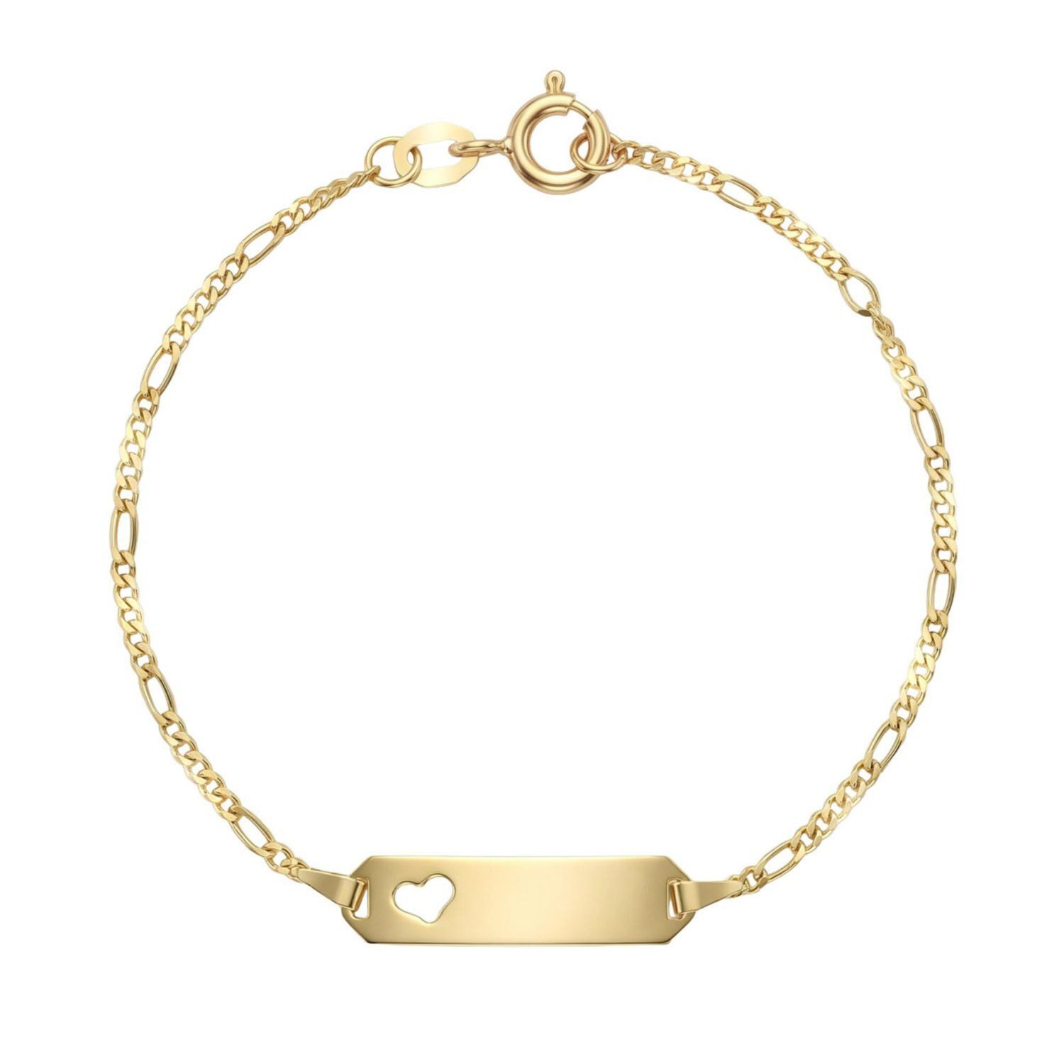 Amor Armband Amor Identarmband für Mädchen, Gold 375, Herz (Identbänder, 1-tlg)