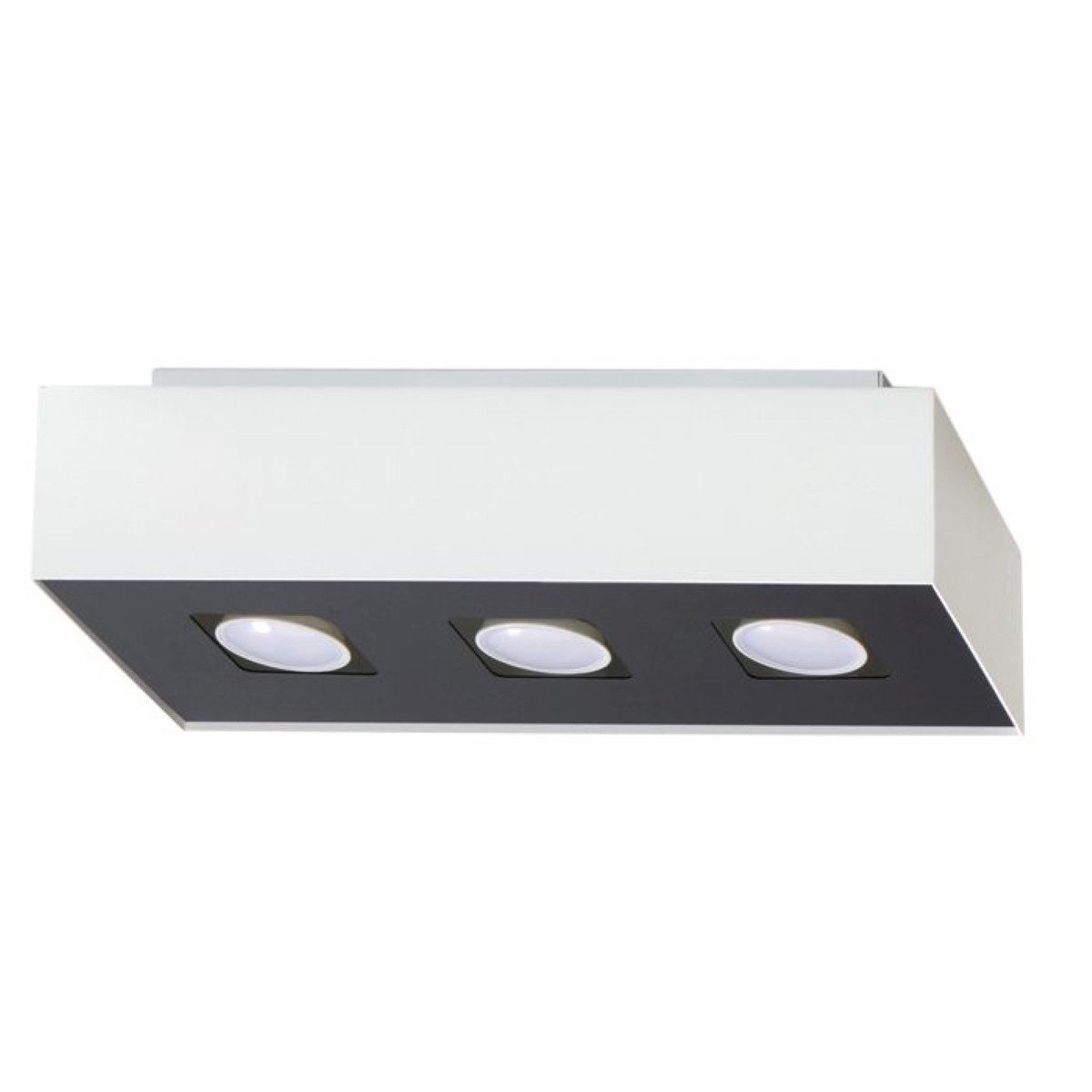 SOLLUX lighting Deckenleuchte Deckenleuchte Mono 3 Weiß, Nicht enthalten