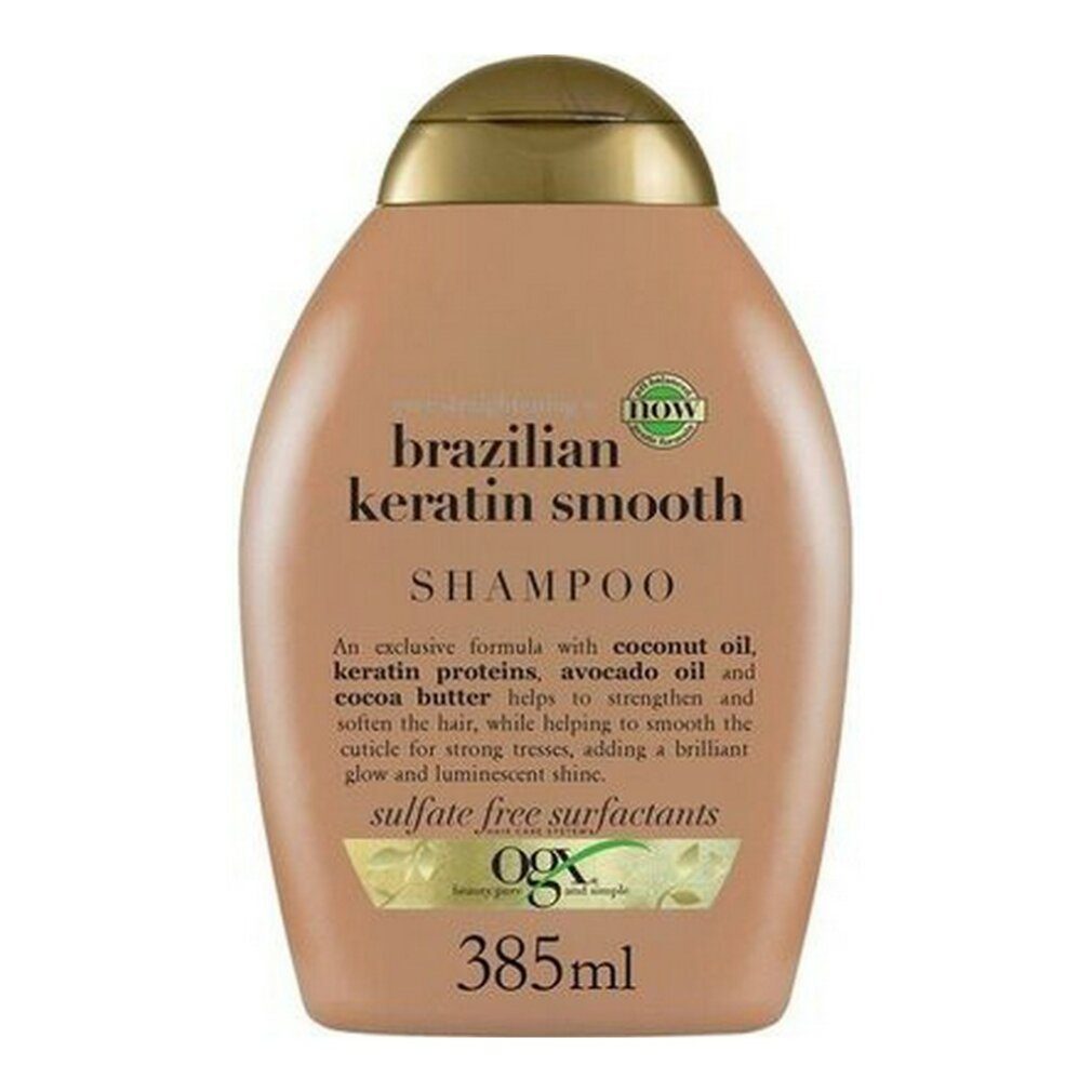 Haarshampoo Glatt 385ml OGX ORGANIX Keratin Brasilianisches Shampoo