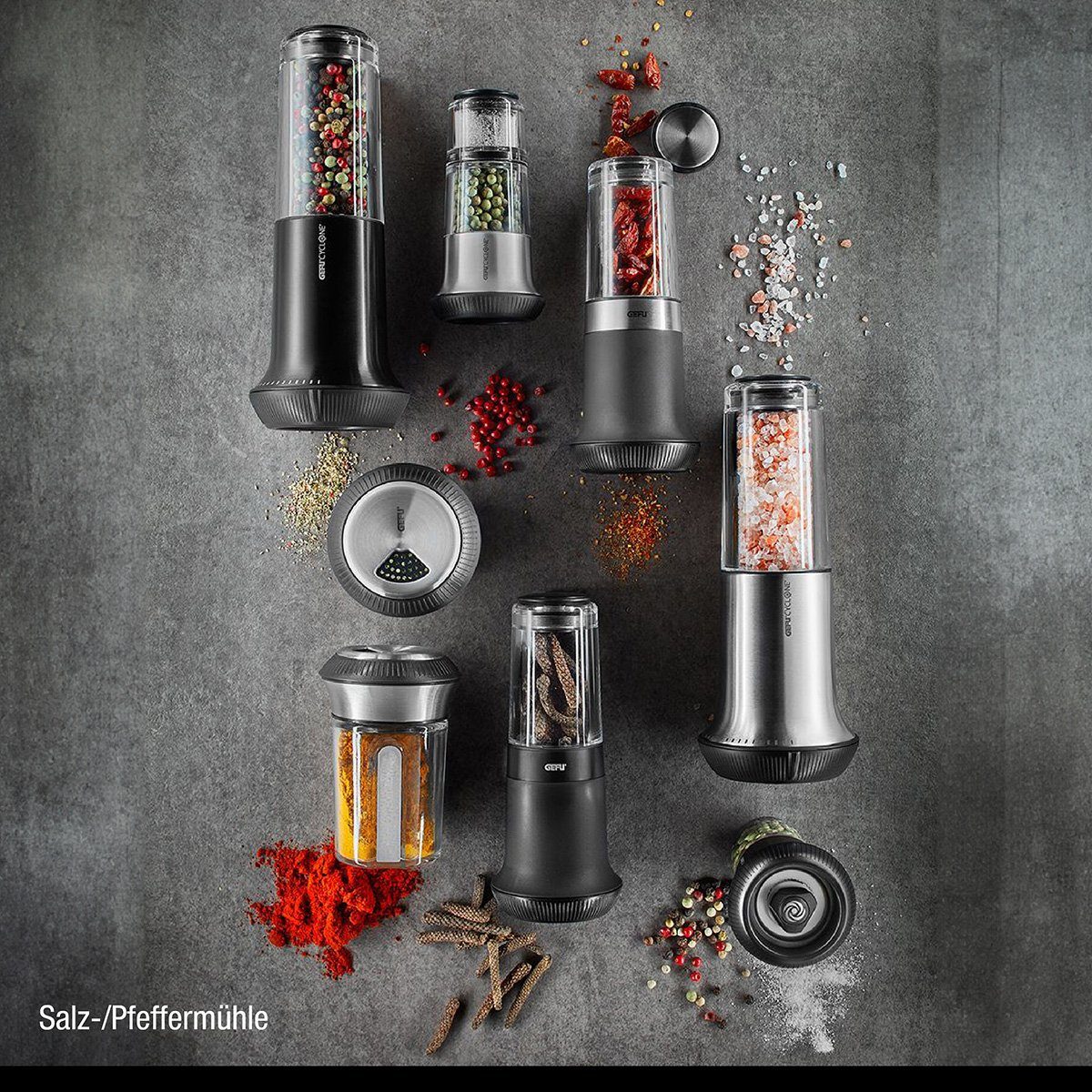 GEFU Salz-/Pfeffermühle Pfeffermühle Salzmühle X-PLOSION® S Edelstahl Kera
