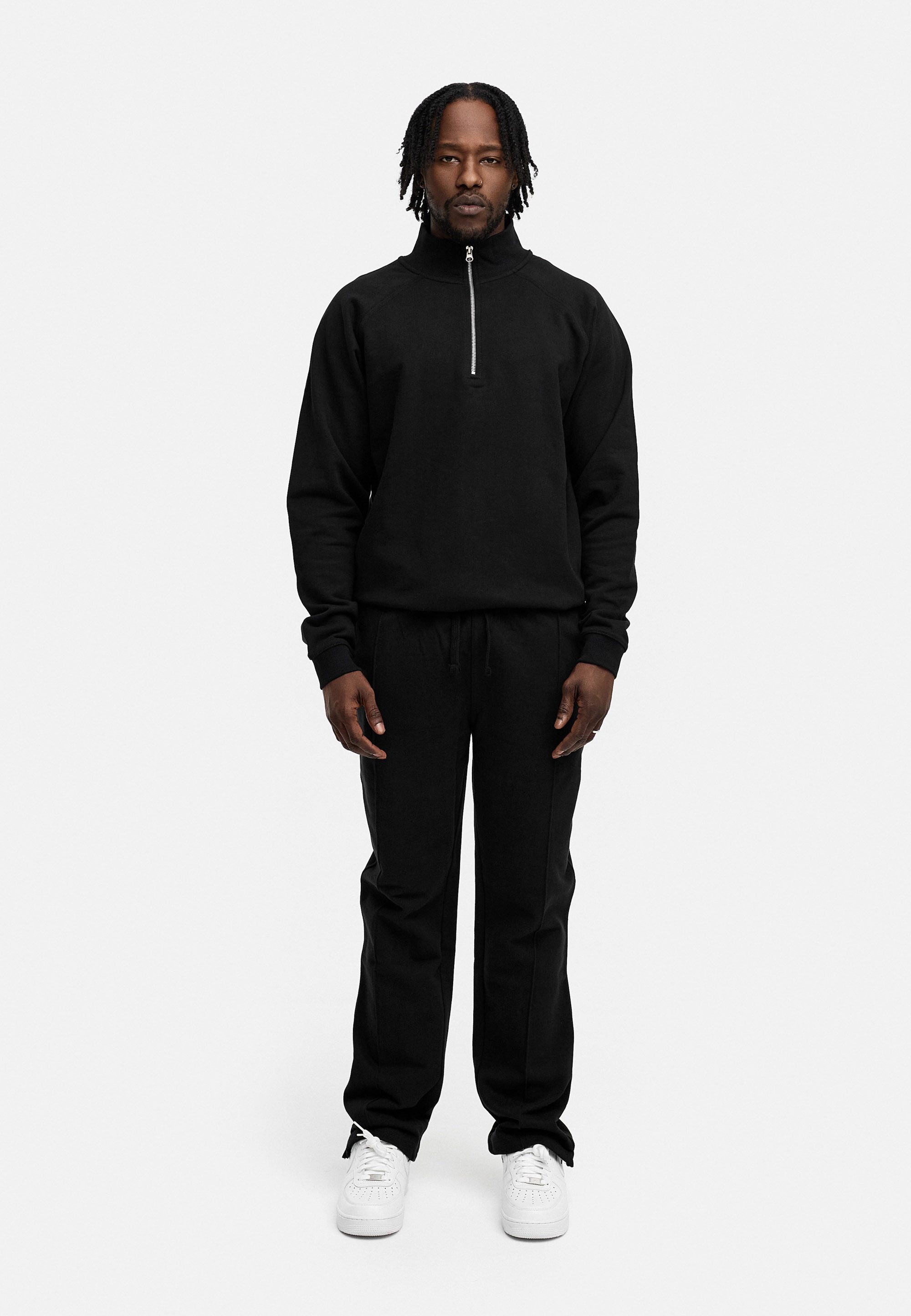 BEHYPE STUDIOS Sweatshirt IM OVERSIZE FIT, HALF-ZIP Herren lockerer Sweater mit Stehkragen